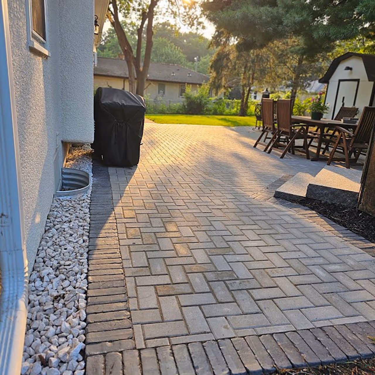 completed patio project by sota landscaping 