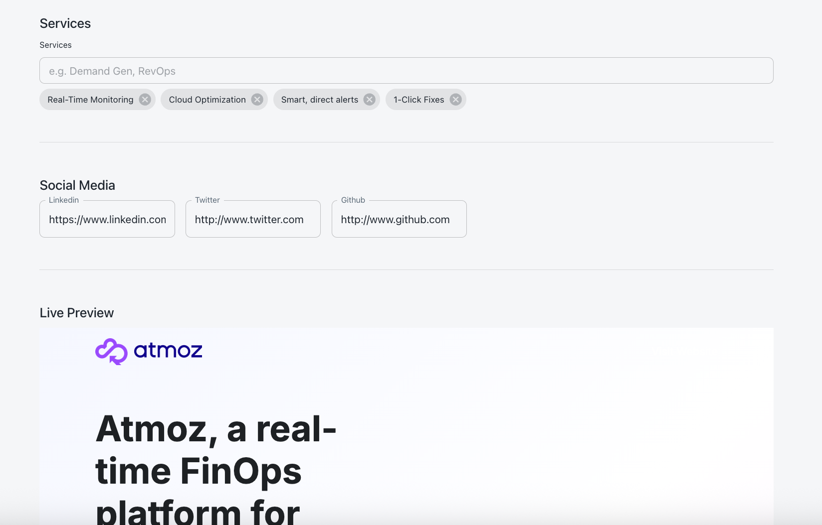 Each email includes a link to a landing page, allowing you to promote a product / service, and helping with clicking analytics