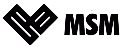 Abstract black geometric logo consisting of interconnected angular shapes forming a symmetrical design.