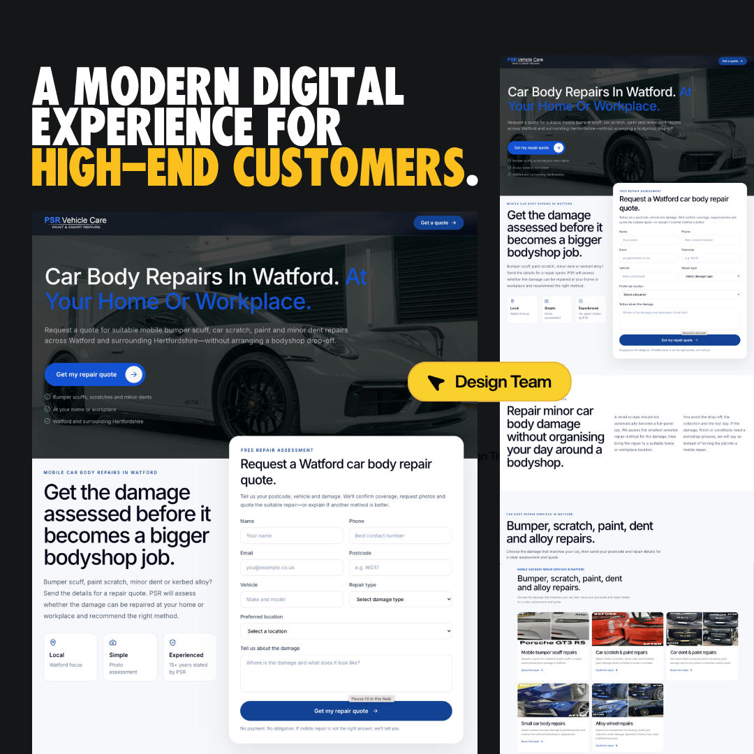 PHOTO SHOWS WEBSITE DESIGN FROM MSM