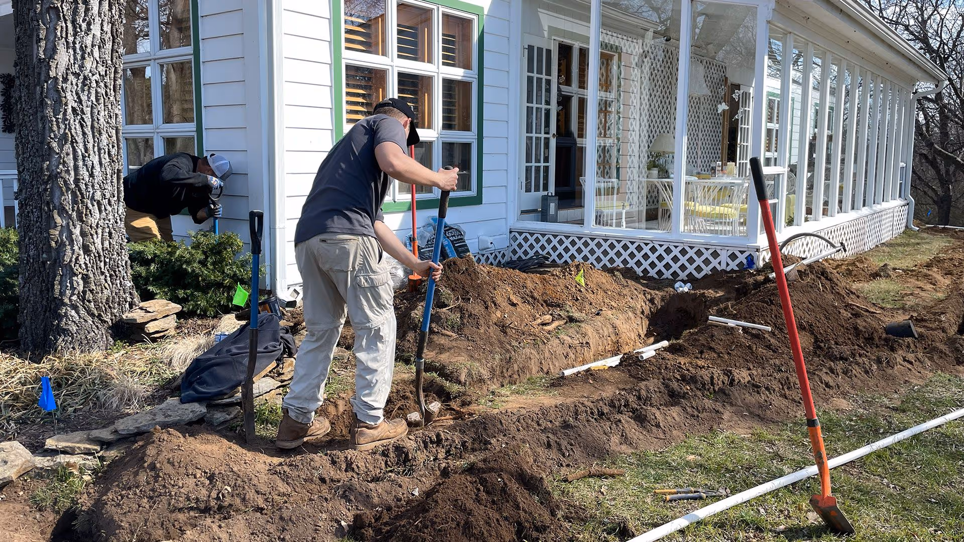 Irrigation and drainage system installation by TnT Premier Landscape near me