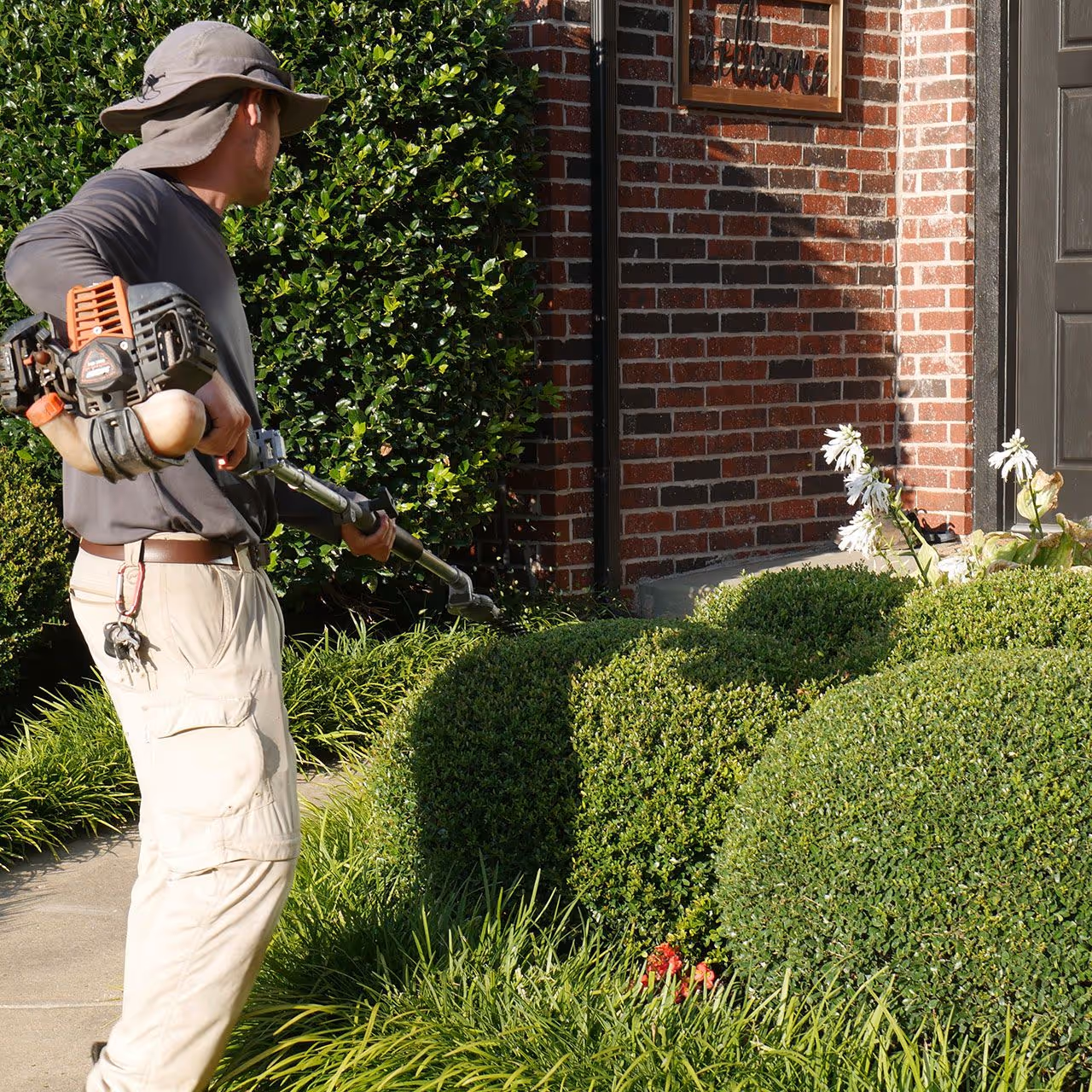 Residential lawn maintenance service by TnT Premier Landscape near me in Jenks and Tulsa