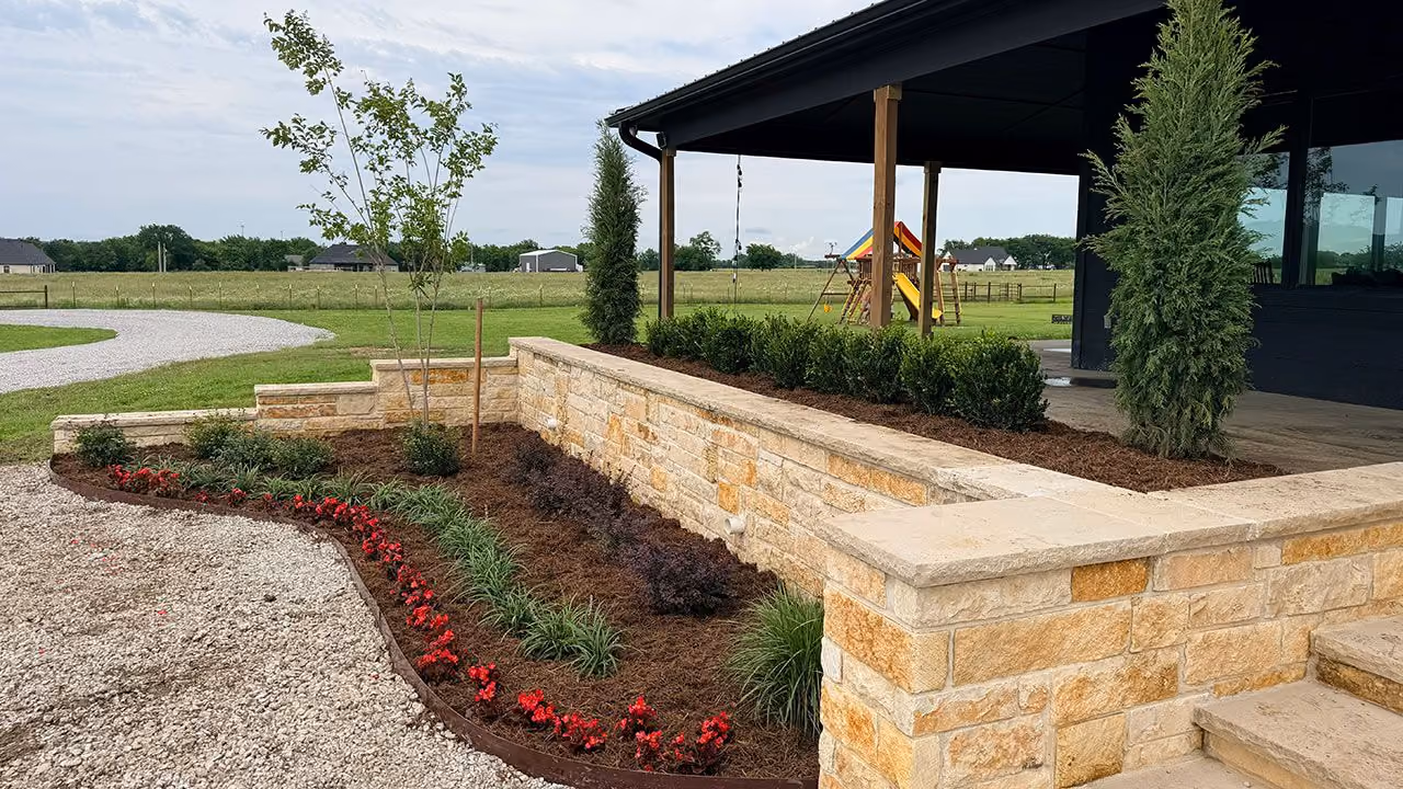 Custom landscape design by TnT Premier Landscape in Tulsa, OK