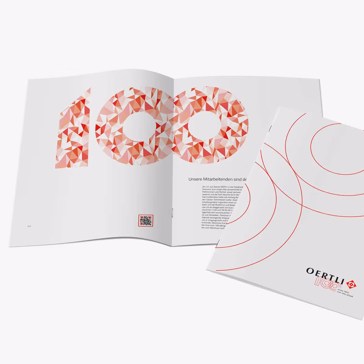 Oertli Werkzeuge feiert 100 Jahre: Jubiläumsbranding mit Logo, Festschrift, Verpackungen, Website, Messestand und Social Media – «one step ahead».