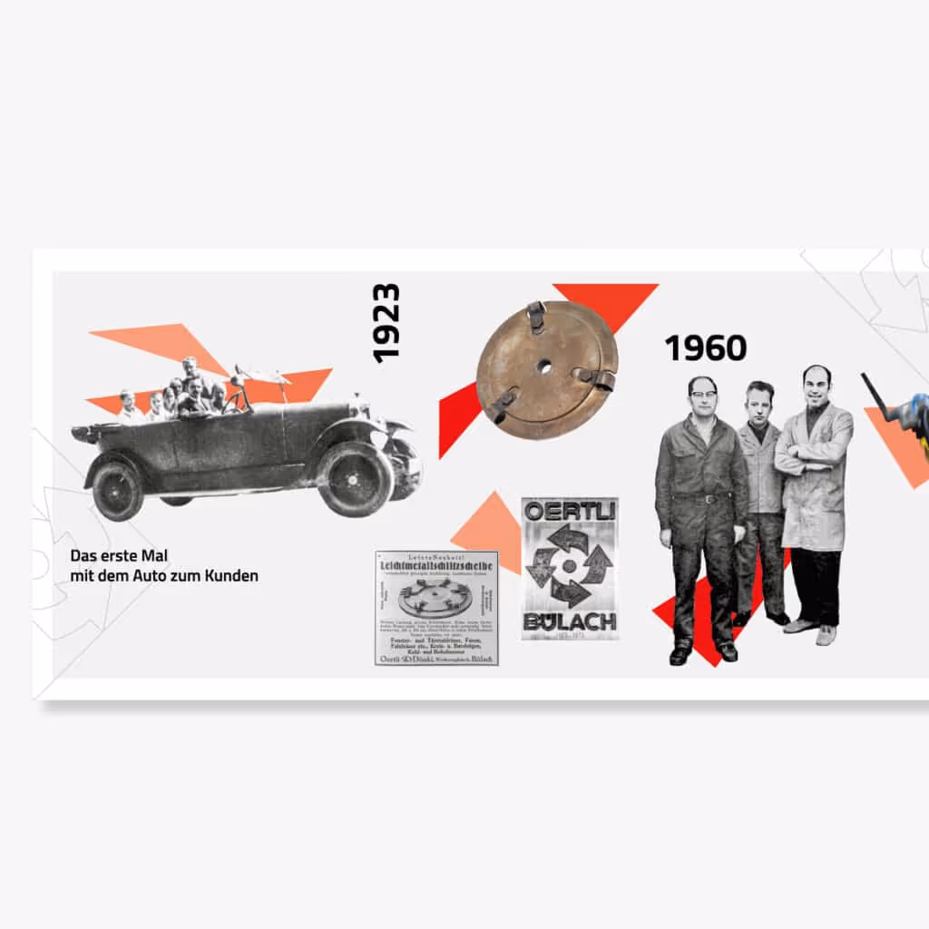 Oertli Werkzeuge feiert 100 Jahre: Jubiläumsbranding mit Logo, Festschrift, Verpackungen, Website, Messestand und Social Media – «one step ahead».
