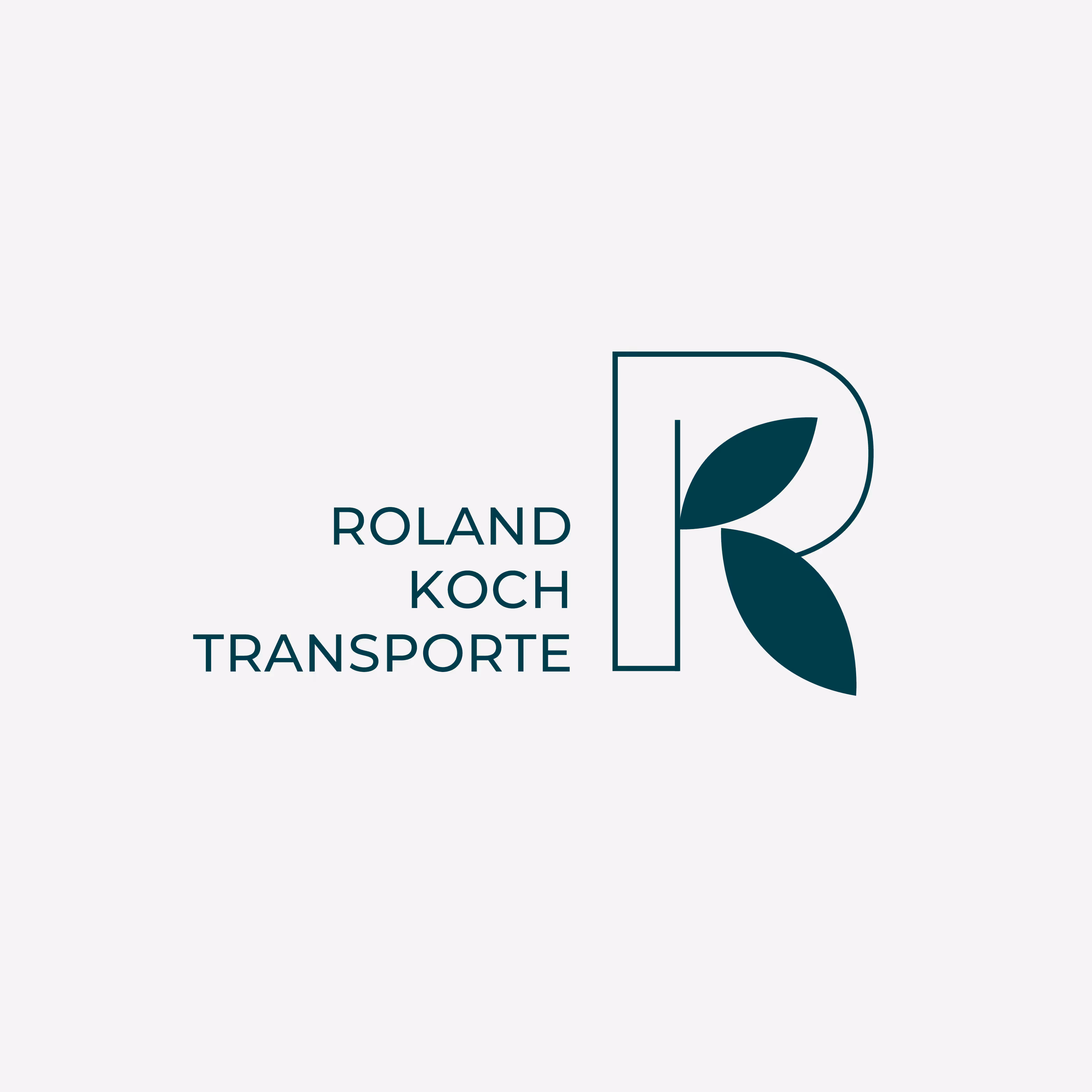 Roland Koch Transporte: Über 10 Jahre Erfahrung mit Blumen und Pflanzen. Reduziertes Logo und Website, die einen Arbeitstag erlebbar macht.
