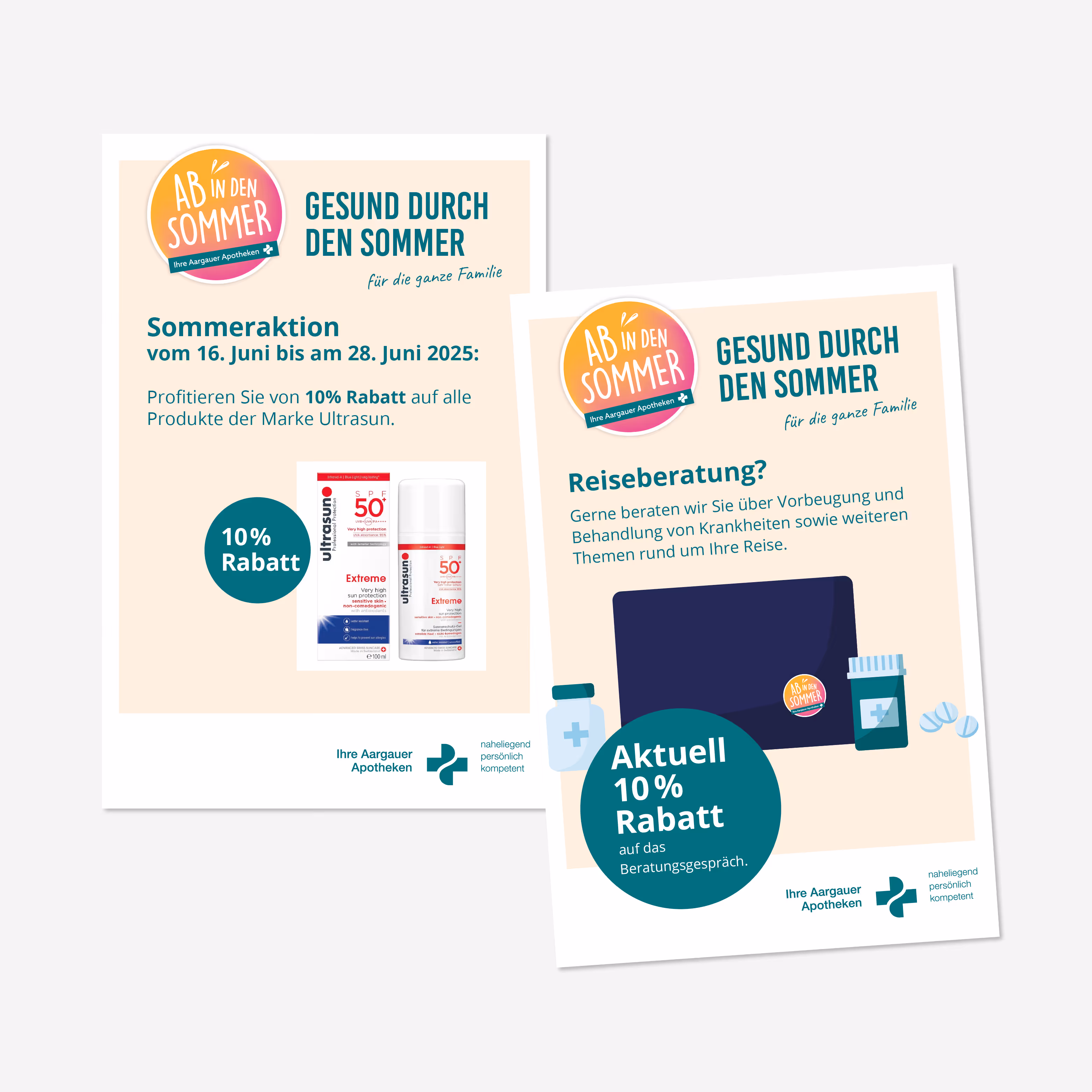 Aargauer Apotheken Sommerkampagne: Eichhörnchen Ari, Flyer, Plakate, Malwettbewerb und Website für 130+ Apotheken. Sommerlaune zum Mitnehmen.