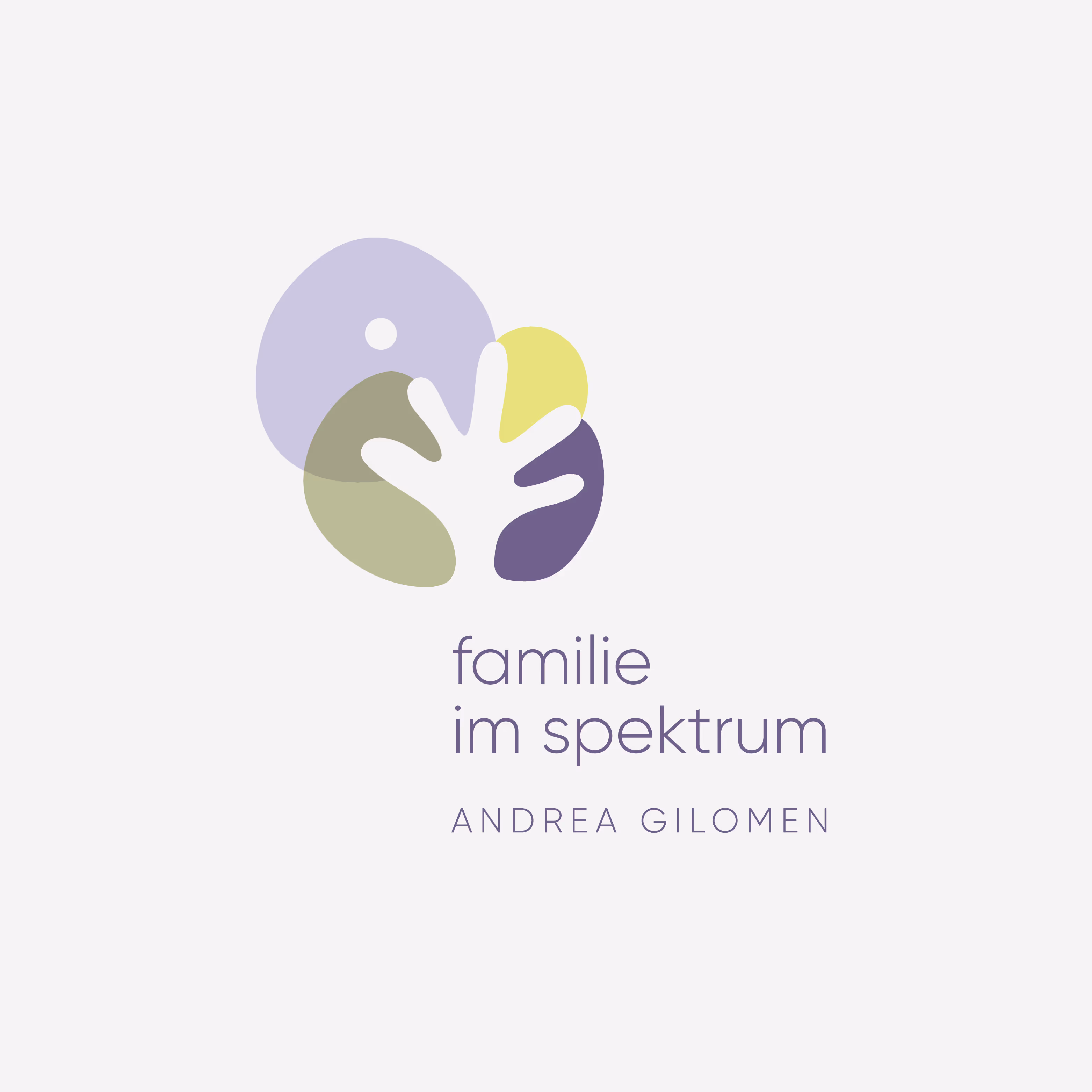 Familie im Spektrum mit Andrea Gilomen: Sensibler Markenauftritt mit Logo und Website für Familien im Autismus-Spektrum. Ruhig, warm, verbindend.
