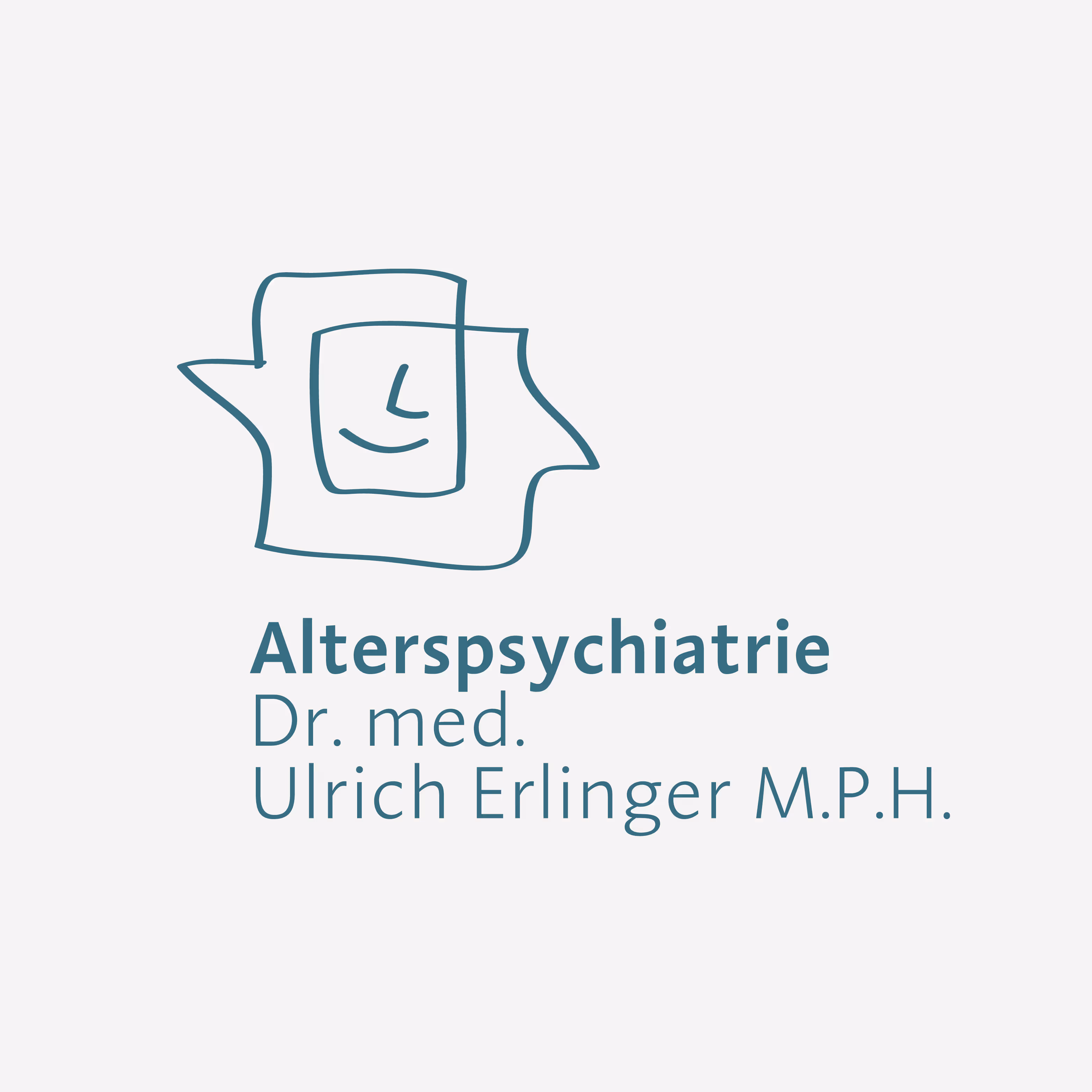 Alterspsychiatrie Dr. Erlinger Zürich: Komplettes Corporate Design mit Logo, Website und Briefschaften. Augenhöhe zwischen Patient und Arzt.
