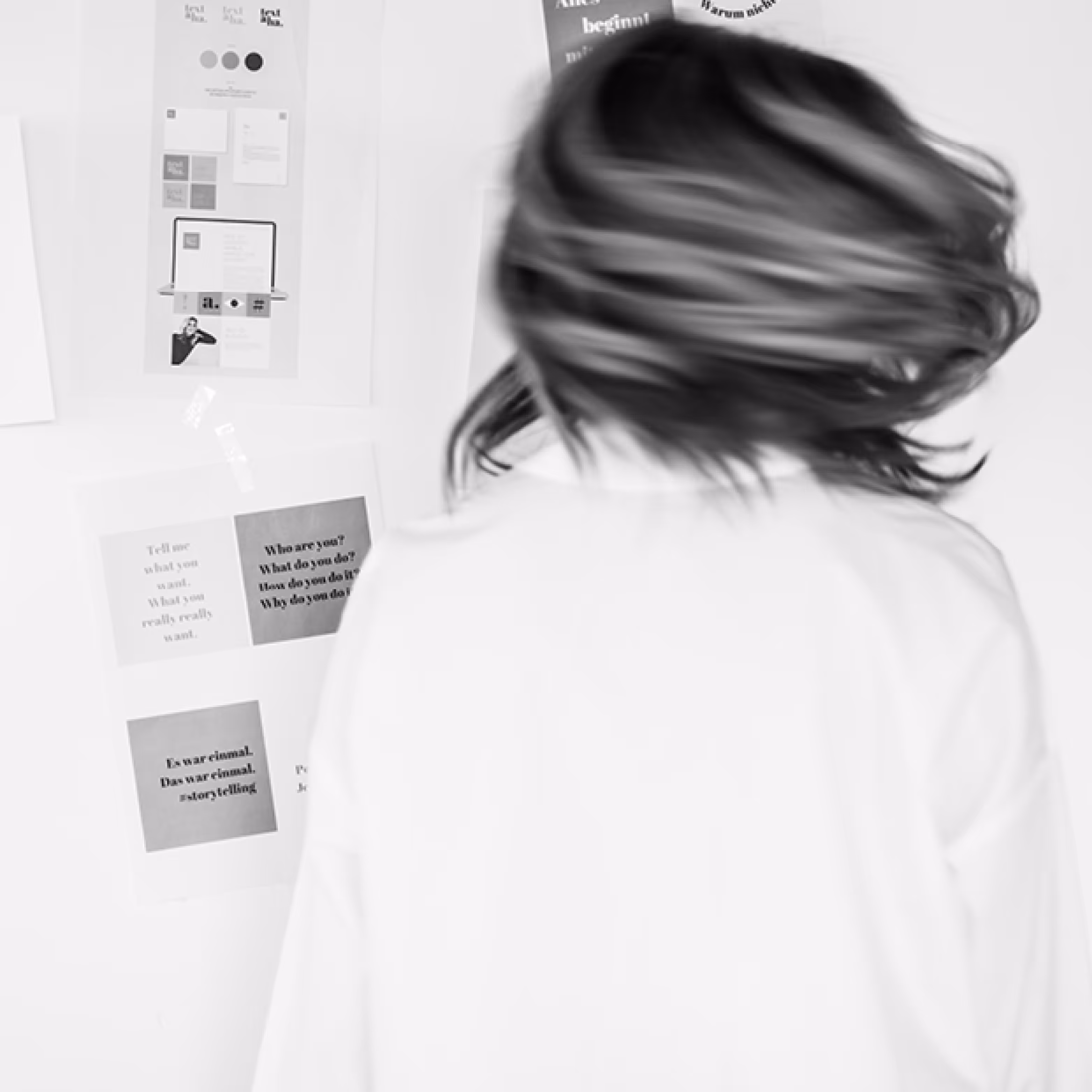 Text Aha mit Tina Bubenhofer: Stilvolles Branding für die Texterin – Logo, Briefschaften und Website. Aha statt Blabla, mit Wort und Stil.