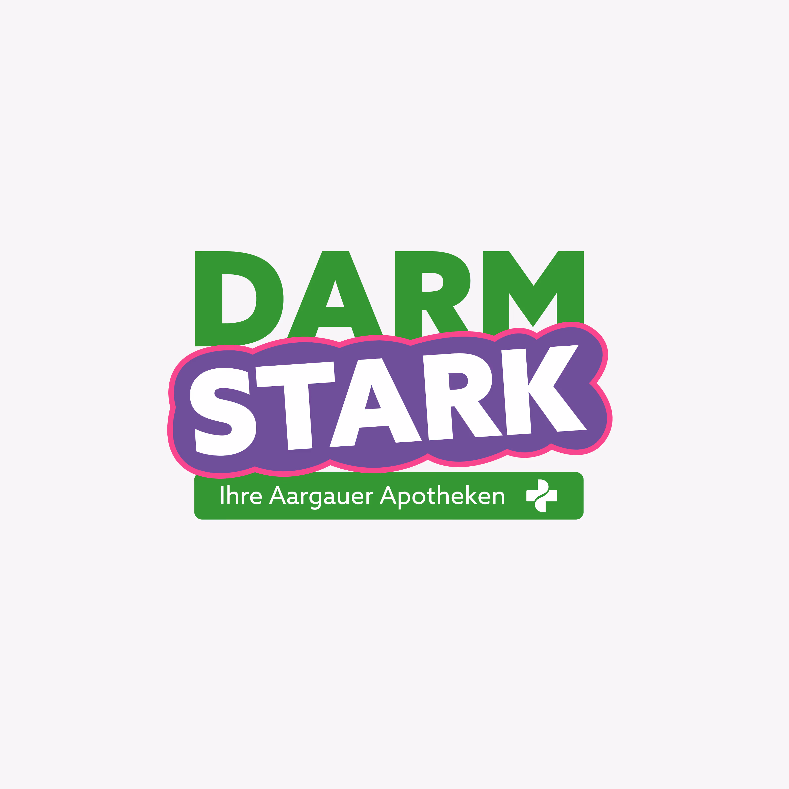 Aargauer Apotheken «DARM-STARK»: Interaktive Ausstellung mit Flyer, Wettbewerb, Ladengestaltung und Website. Eine Reise durch den Darm.