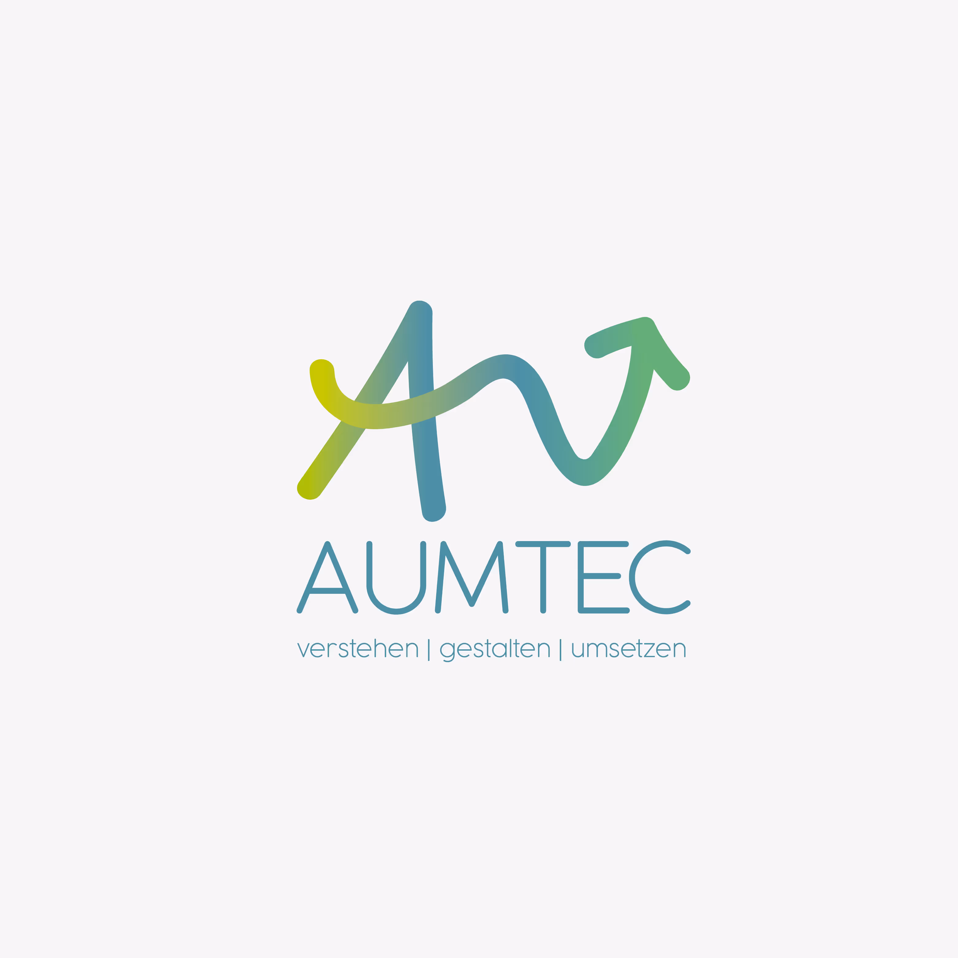 Logo, Website und Geschäftsausstattung für Aumtec: dynamische Markenidentität für Energie, Gebäude und Technik – entwickelt von Grafik-Art.