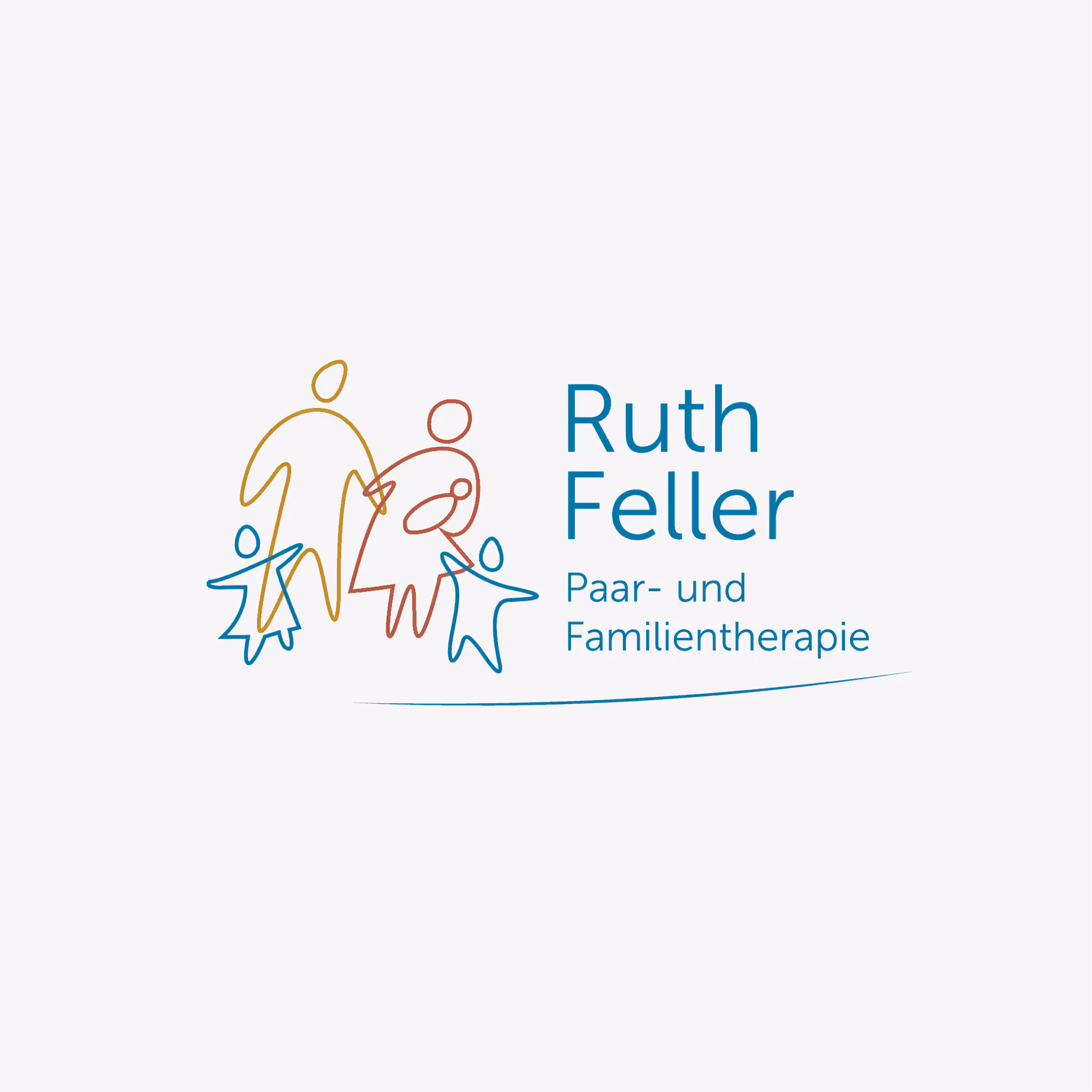 Ruth Feller – Paar- und Familientherapie: Markenauftritt mit Logo, Fotos, Visitenkarte und Website. Stark und berührbar zugleich.