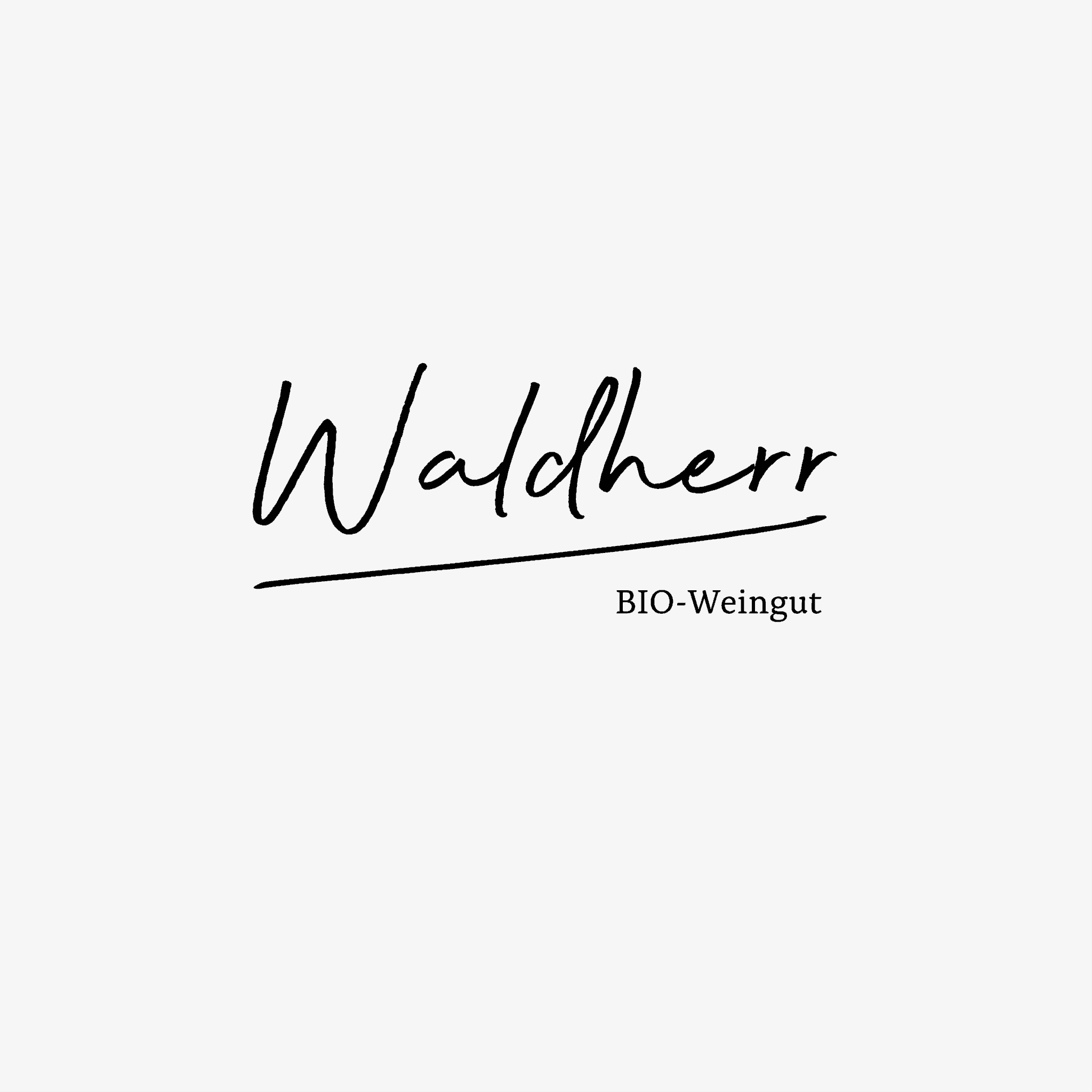 Waldherr Bio-Weingut in Zellerndorf: Leichtes Logo mit schwungvoller Weinknospe – auf Etiketten, Flyern und Briefschaften. Natürlich wie der Wein.