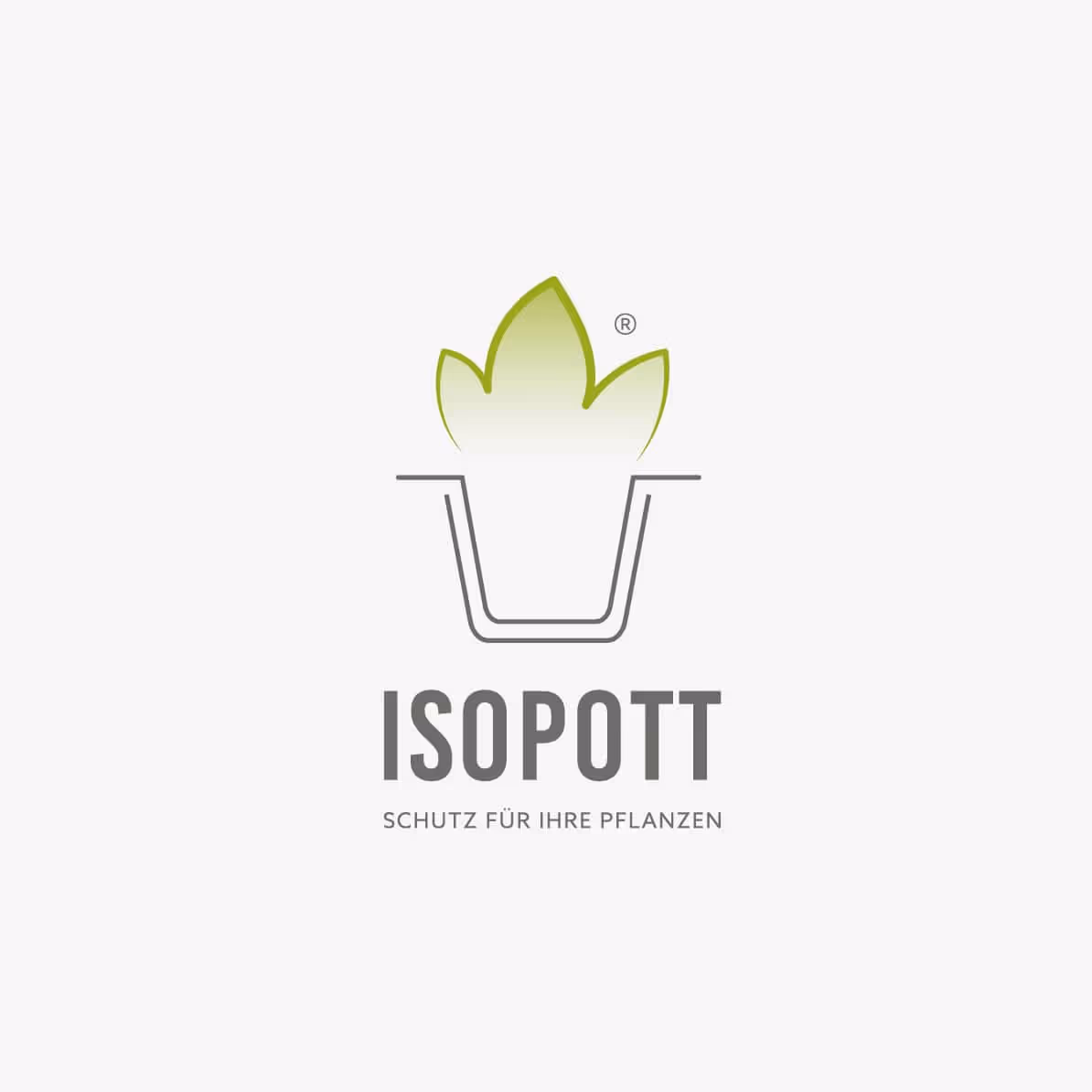 ISOPOTT – der Winterretter für Kübelpflanzen: Modernes Logo, Flyer, Etiketten, Verkaufsstand und Website. Topfpflanzen sicher überwintern.