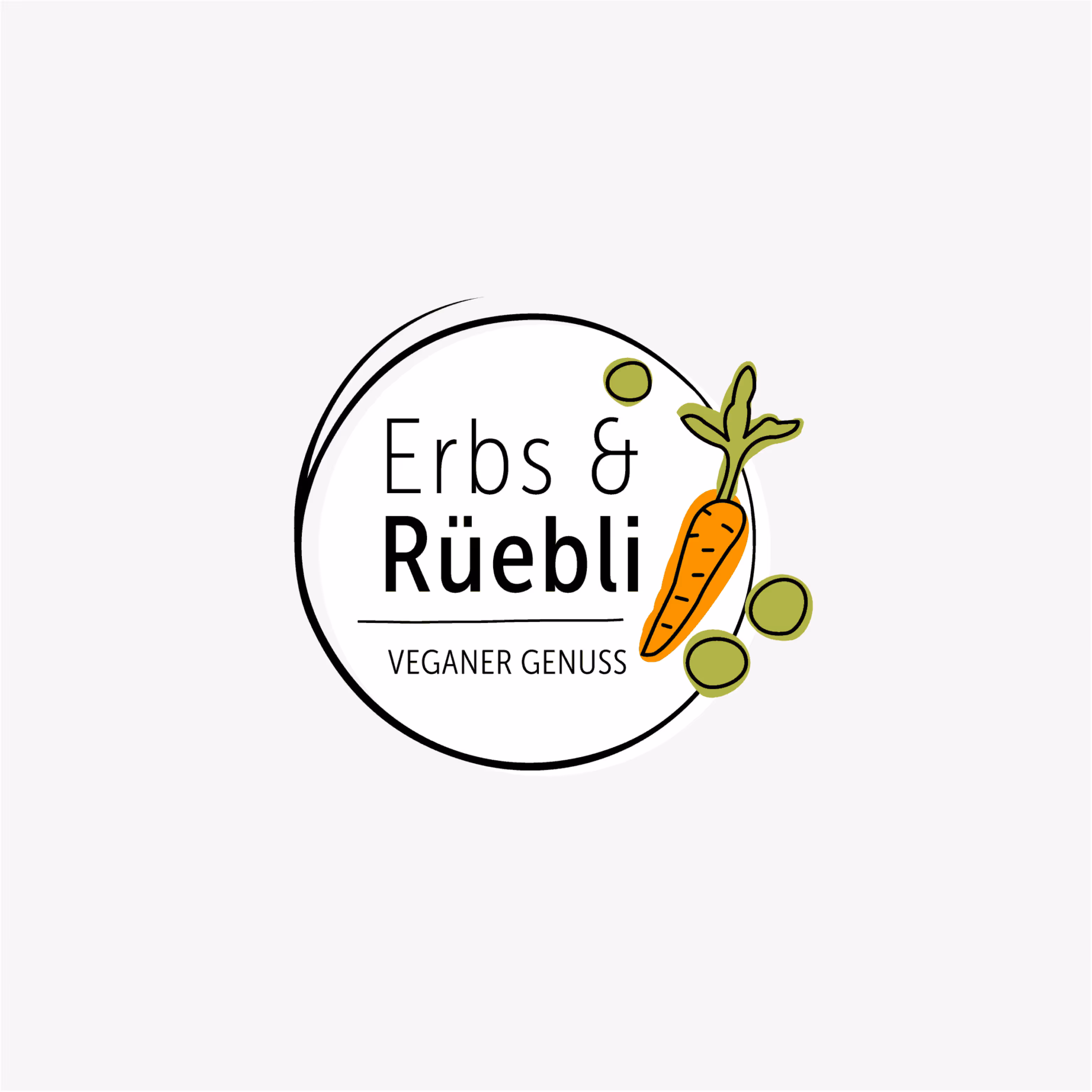 Erbs & Rüebli in Baden: Veganes Mittagsmenü mit prägnantem Logo, charmanten Illustrationen und sympathischem Webauftritt. Bon App!