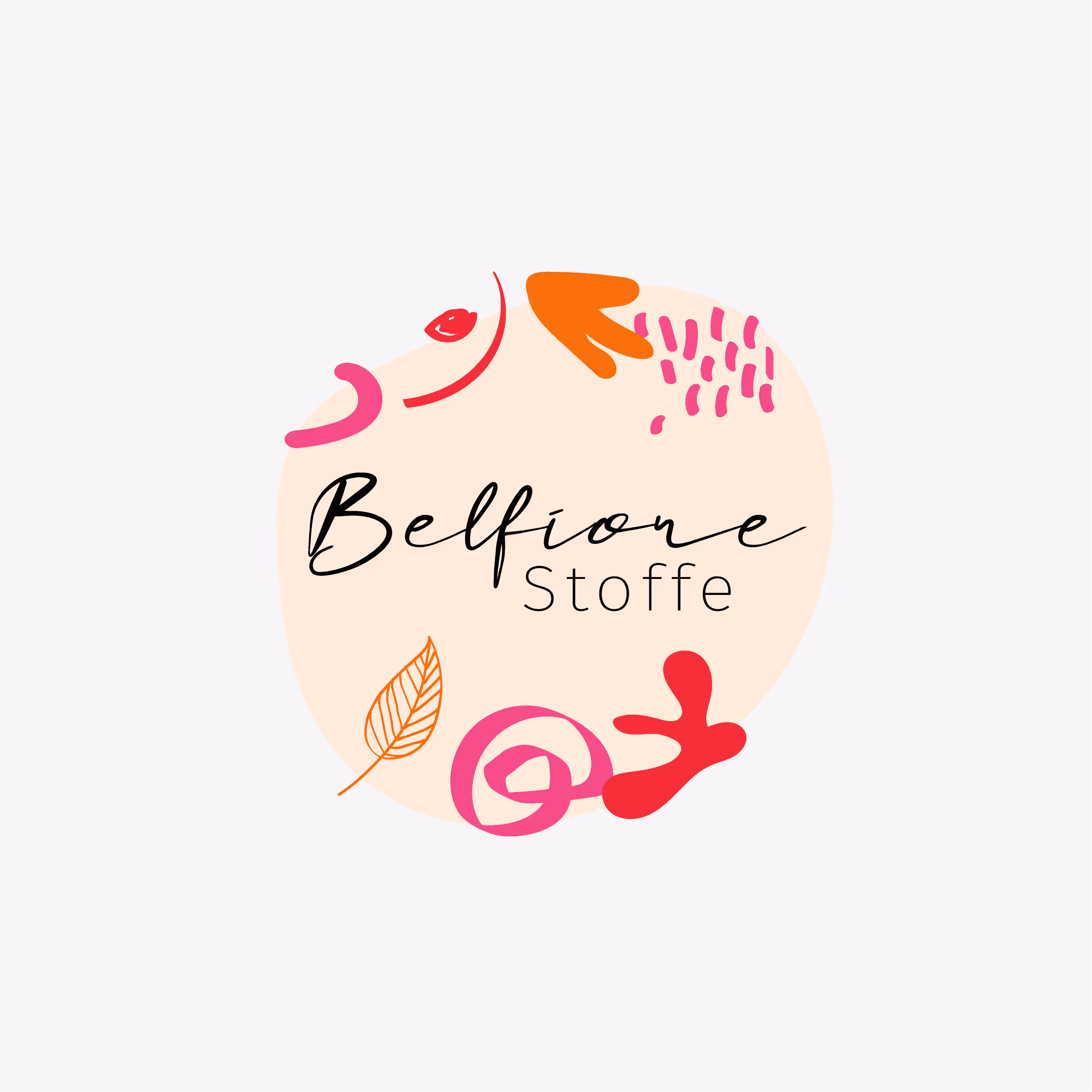 Belfiore Stoffe in Bülach: Farbenfrohes Corporate Design für den Stoffladen – Logo, Visitenkarte, Beschriftung und Website. Stoff für Inspiration.