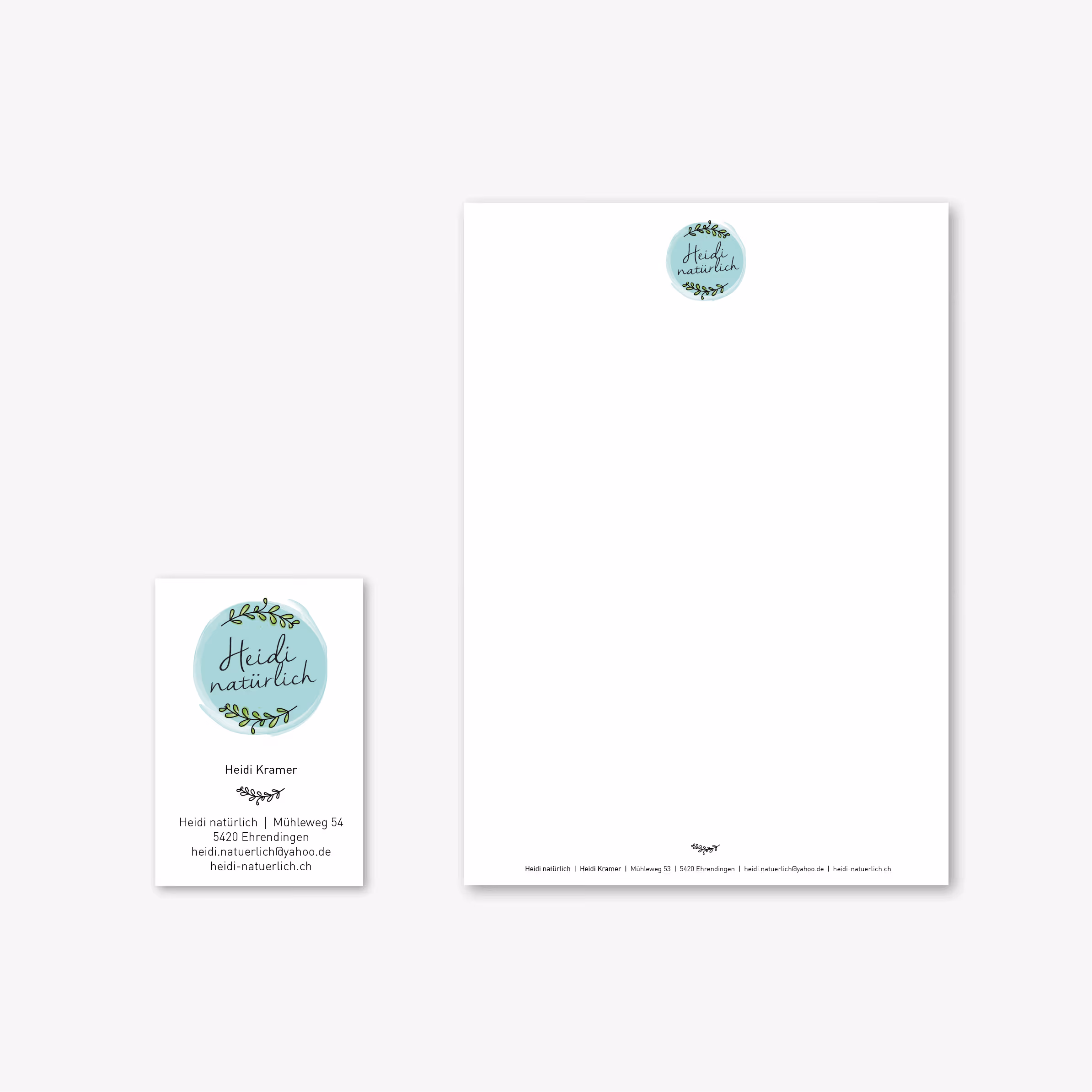 Markenauftritt für Heidi natürlich: Logo, Etiketten, Flyer und Website für handgefertigte Naturkosmetik ohne Zusatzstoffe – von Grafik-Art.