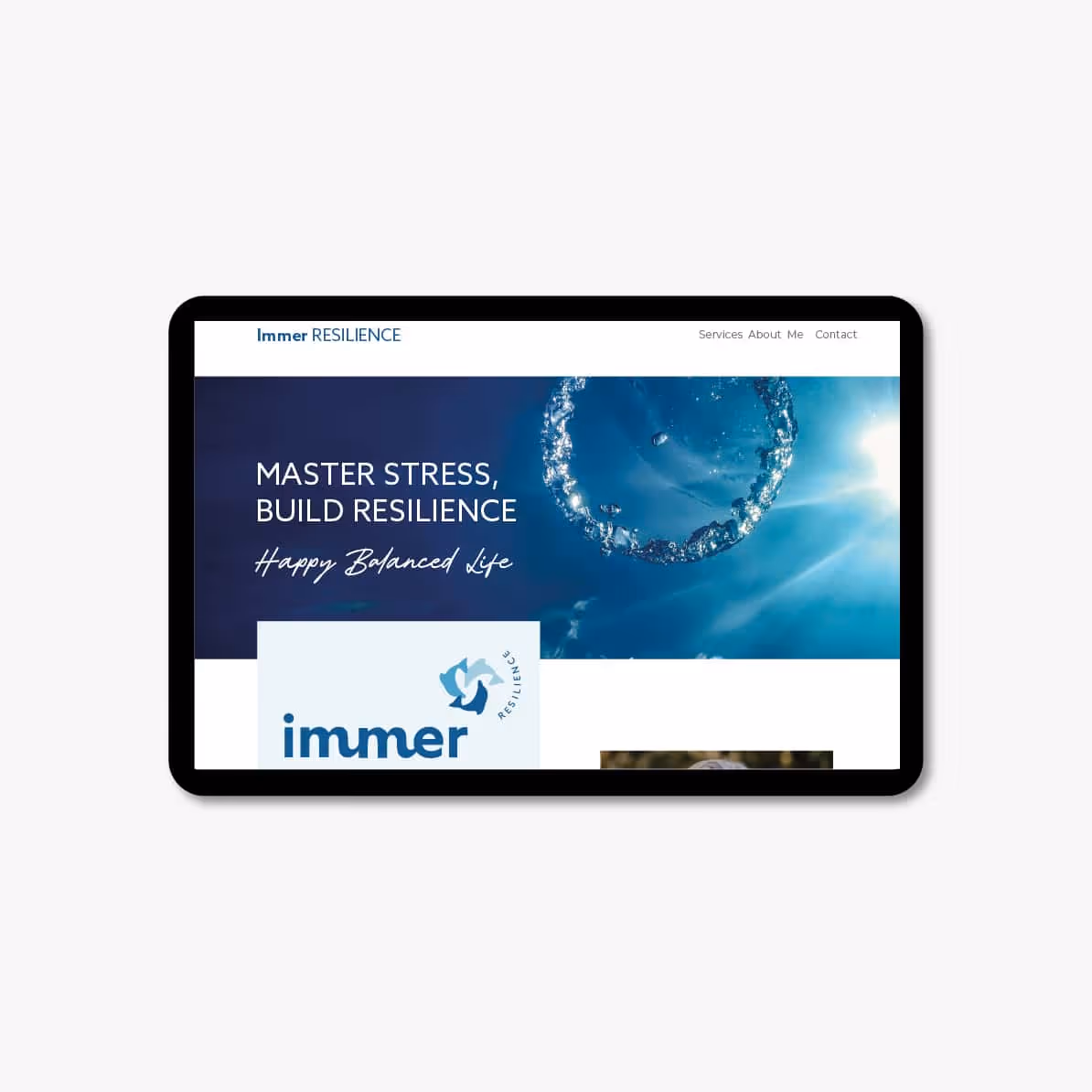 immer RESILIENCE: Markenauftritt für Resilienz-Coaching mit Logo, Website und Flyern. Eine Reise zu sich selbst – einfach erklärt, schön gestaltet.
