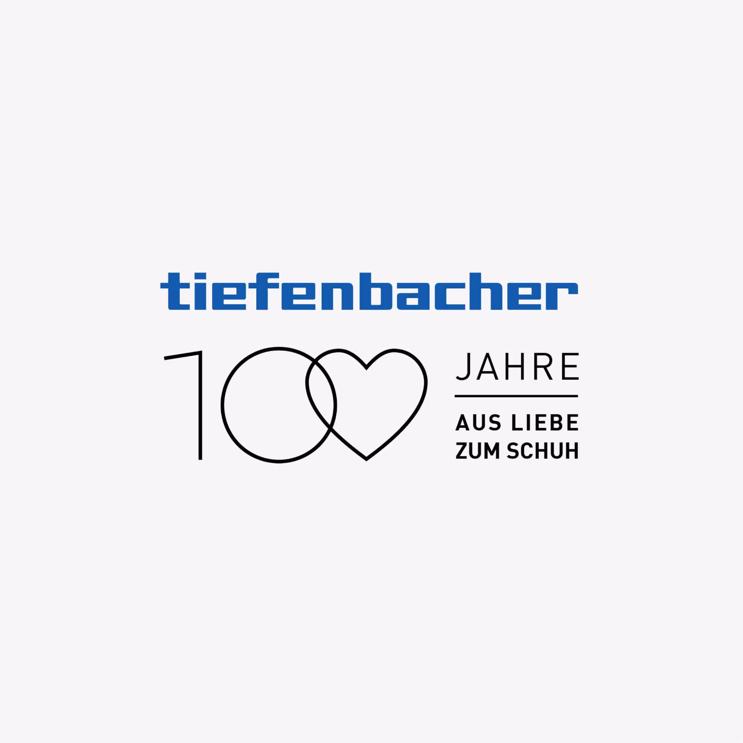 Tiefenbacher Schuhe 100 Jahre: Jubiläumslogo, Aktionen, Mailing, Website und Deko. Ein Jahrhundert Schuhe gebührend gefeiert.