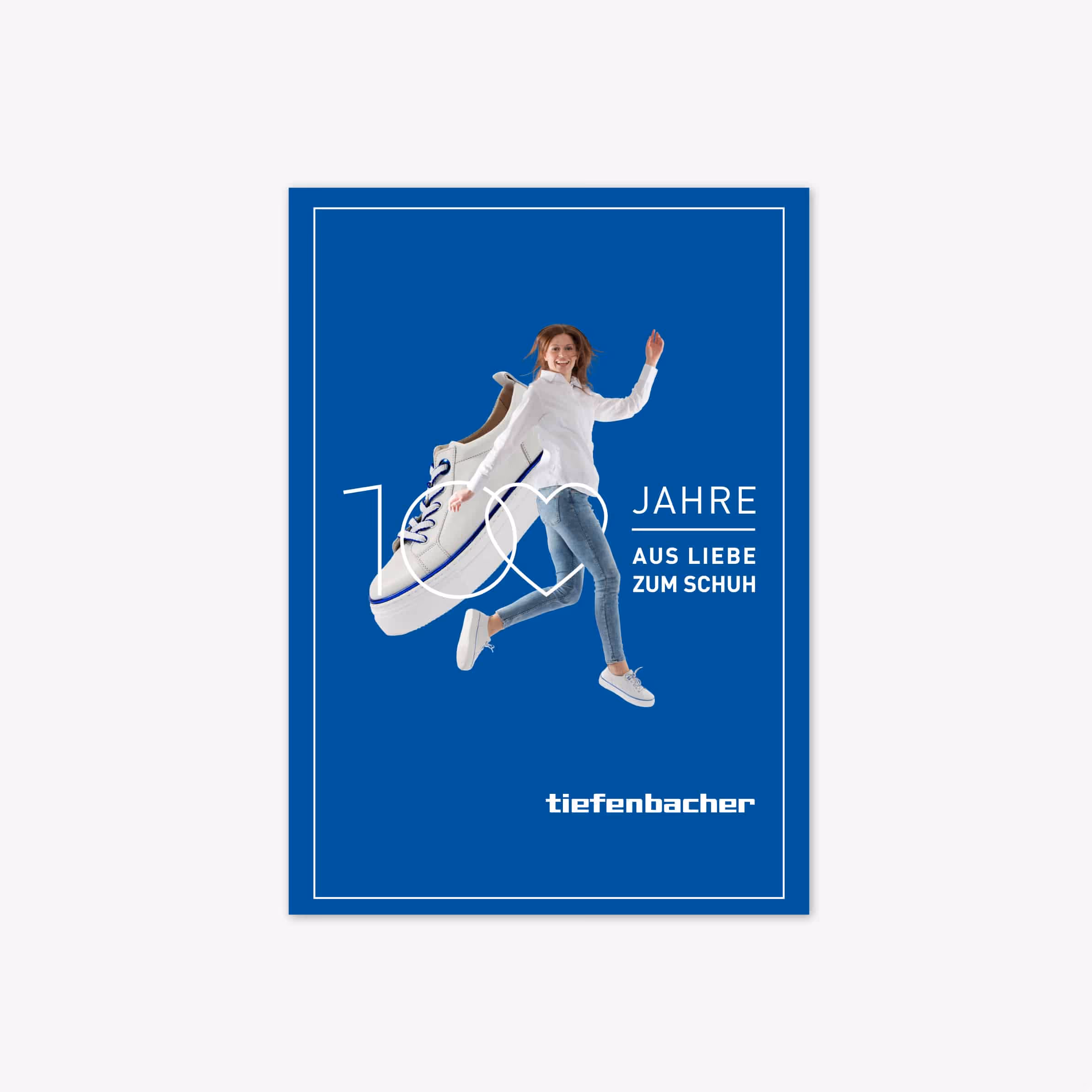 Tiefenbacher Schuhe 100 Jahre: Jubiläumslogo, Aktionen, Mailing, Website und Deko. Ein Jahrhundert Schuhe gebührend gefeiert.