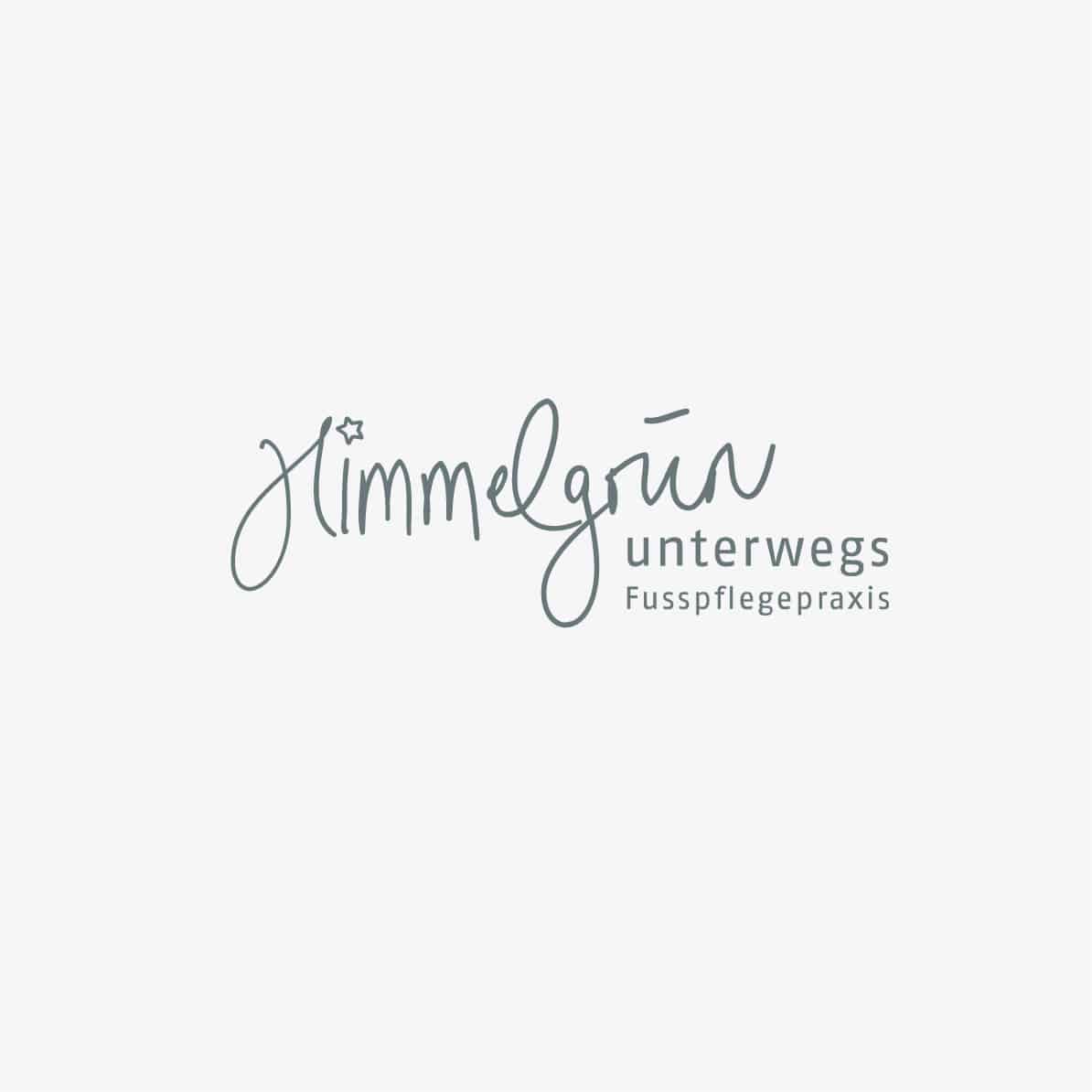 Logo-Design für Fusspflege Himmelgrün unterwegs