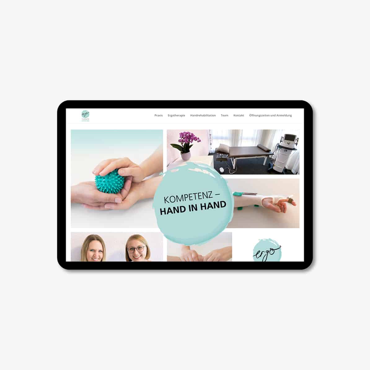 Grafikdesign für Ergotherapie Entfelden – Designelement im Kontext der Marke