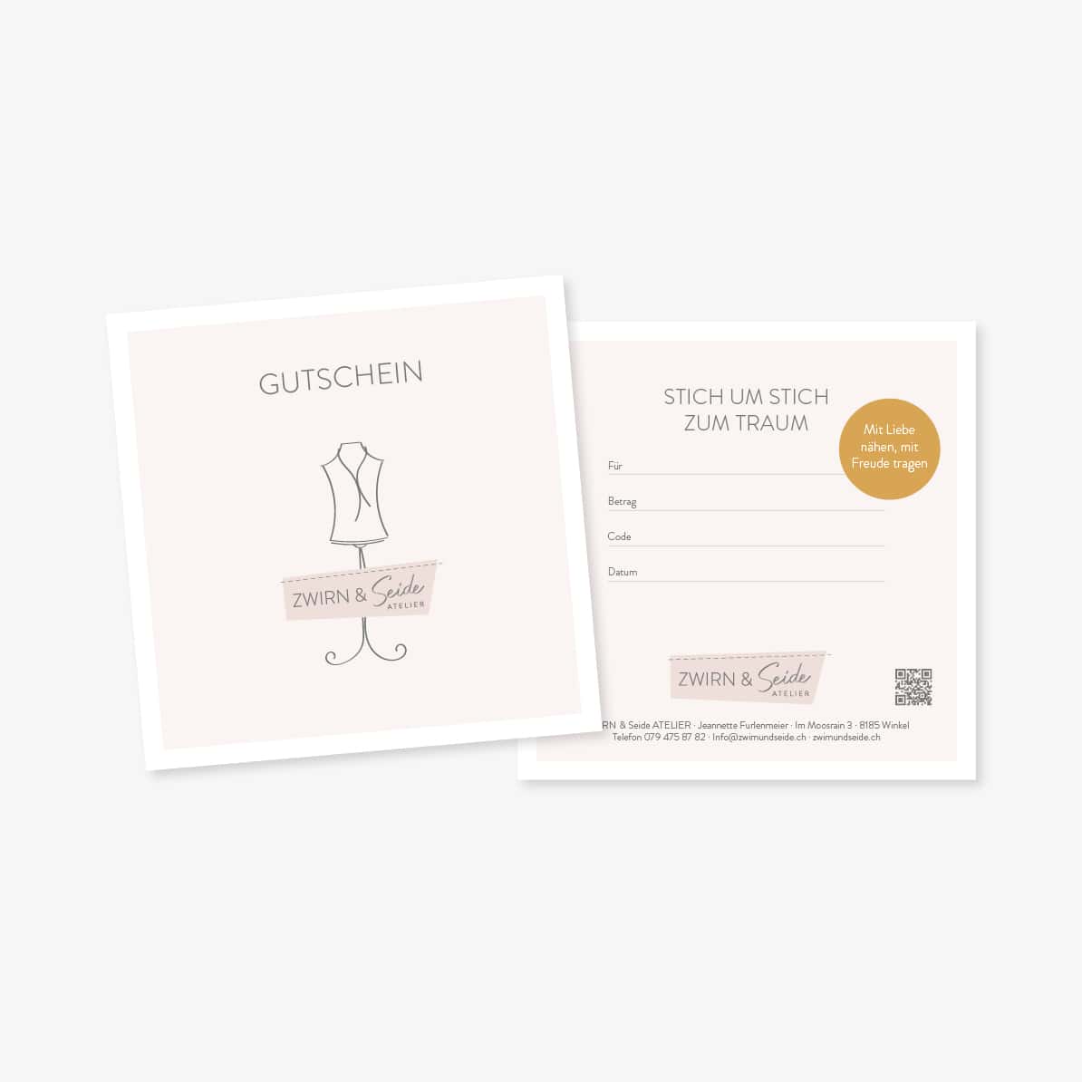 Flyer- und Mailing-Design für Zwirn & Seide