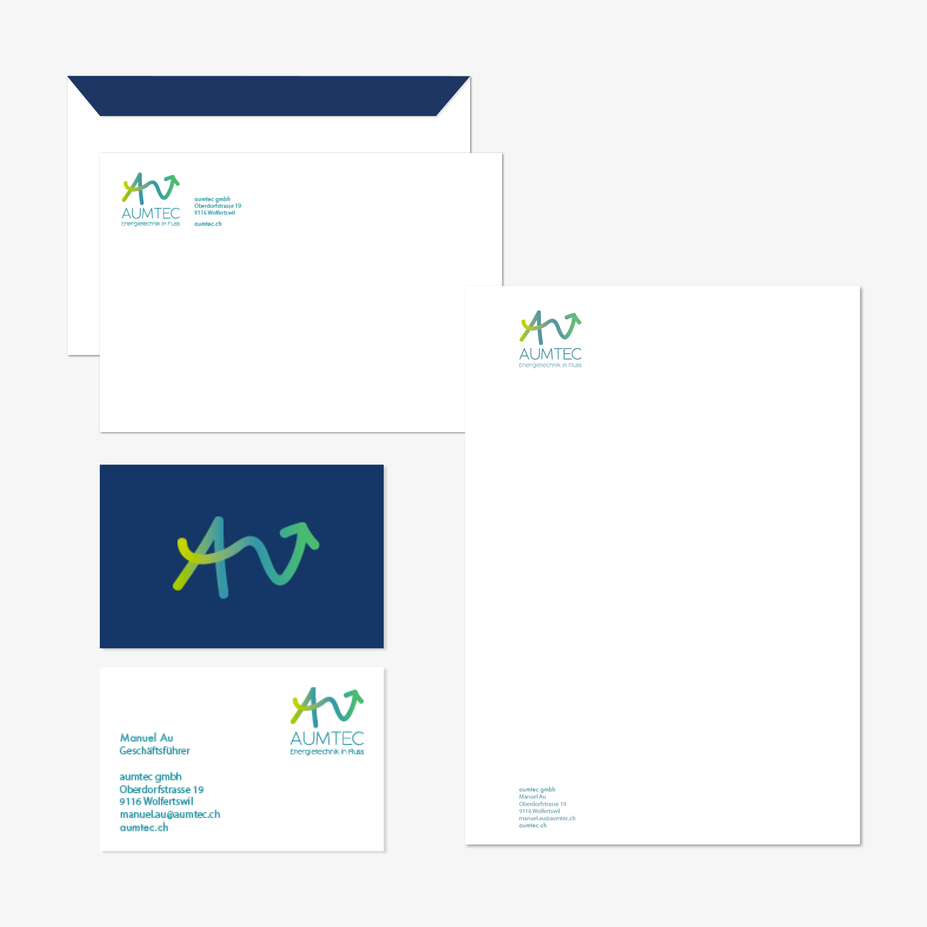 Logo-Design für Aumtec GmbH – Brand-Mark als Hauptelement der Identität