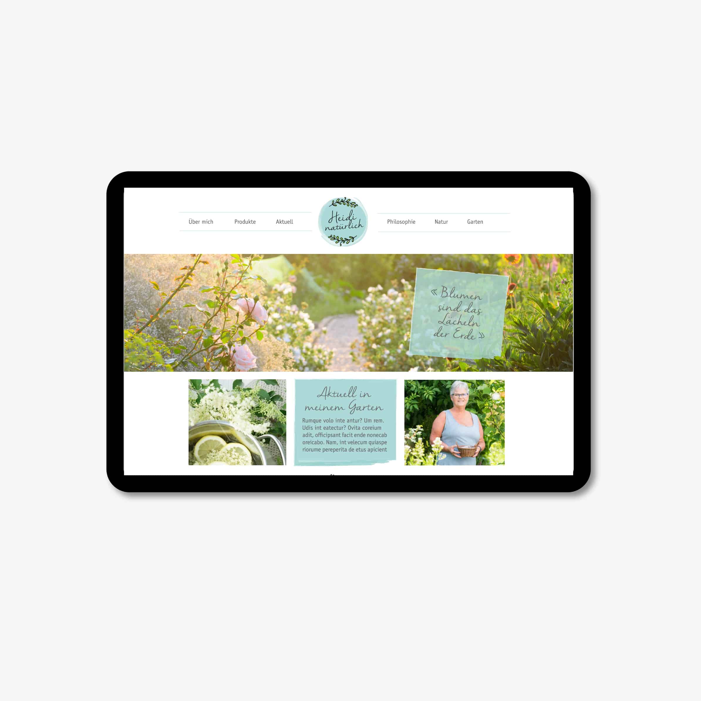Grafikdesign für Heidi natürlich – Composing aus der Projektarbeit