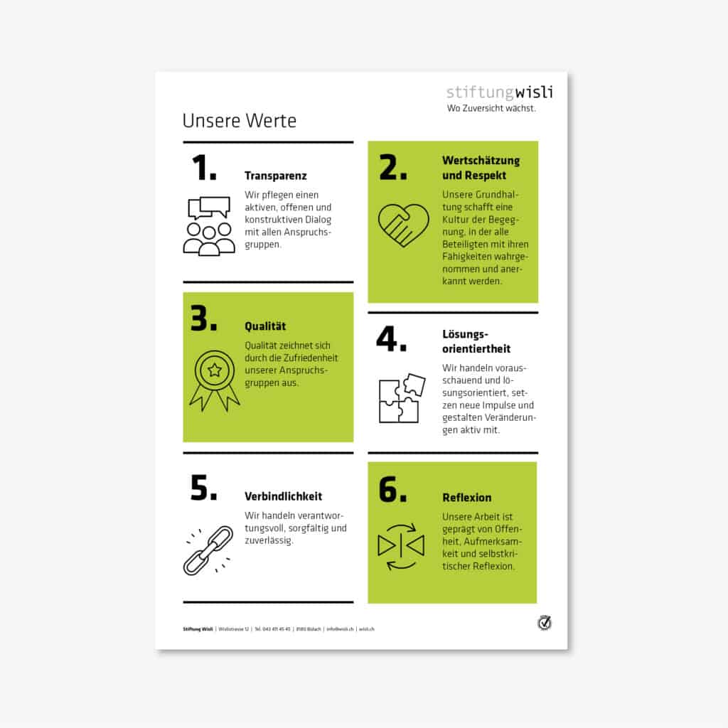Plakat-Gestaltung für Stiftung Wisli – Grossformatiges Plakat mit zentralem Visual