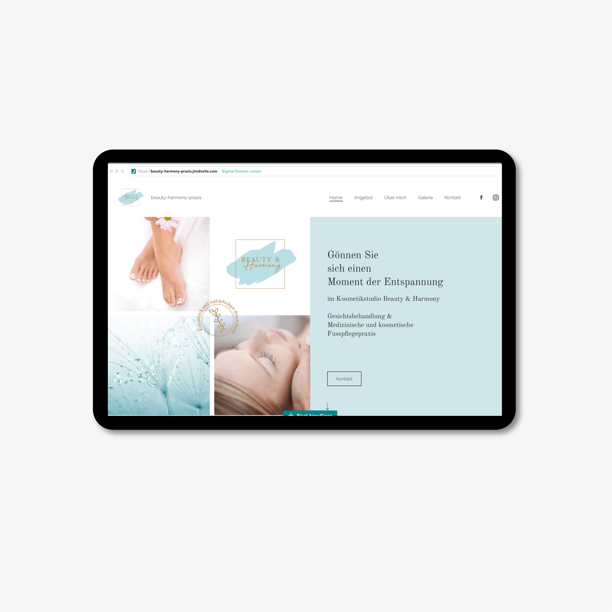 Grafikdesign für Beauty & Harmony – Markenkonzept als visuelle Übersicht