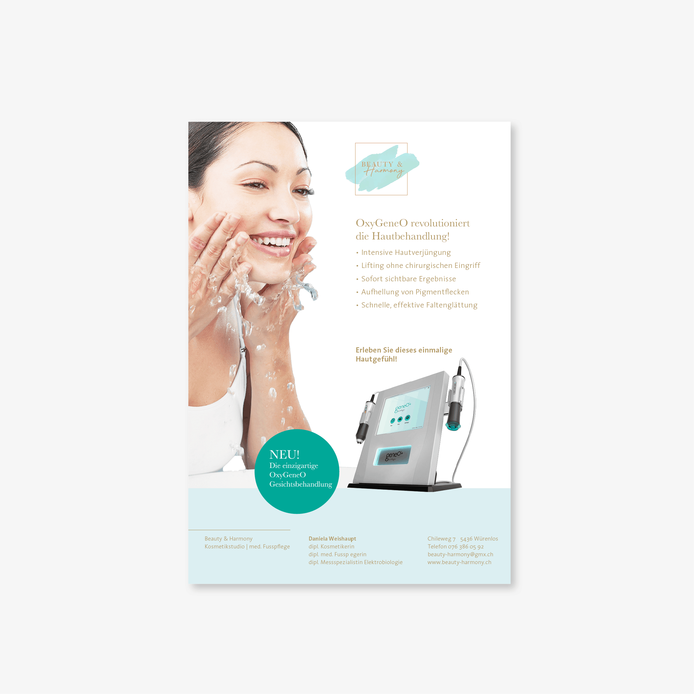 Webdesign für Beauty & Harmony – Website-Layout als Browser-Mockup