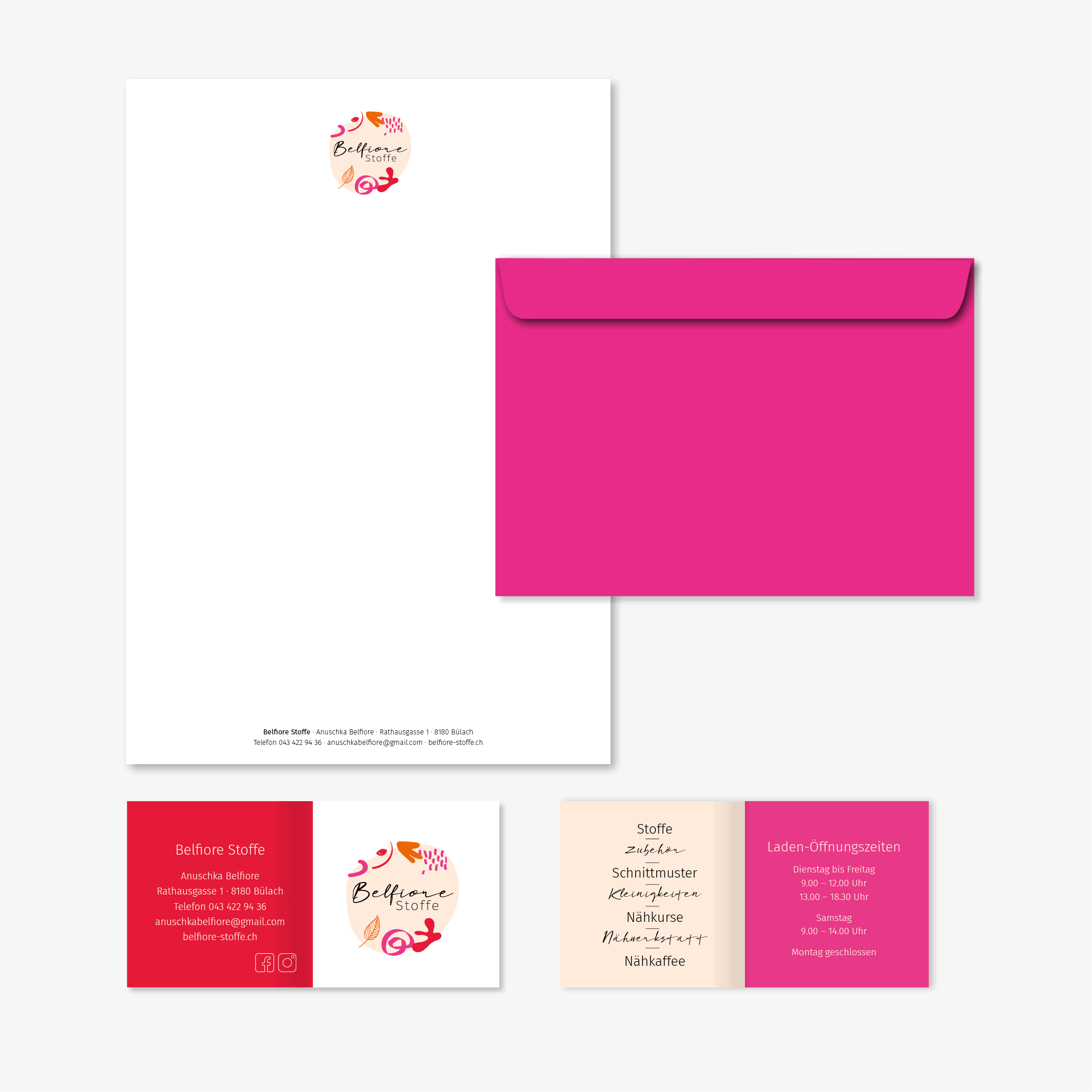 Grafikdesign für Belfiore Stoffe – Visueller Auftritt im Detail