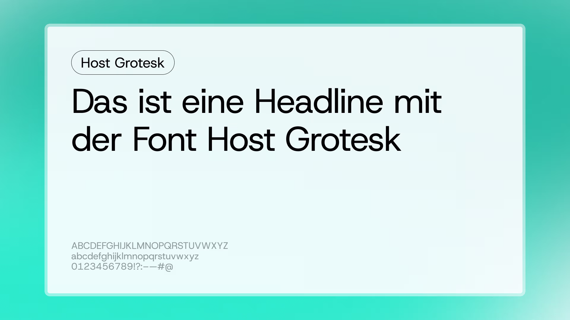 Host Grotesk – kostenlose Sans Serif Schrift für Webdesign