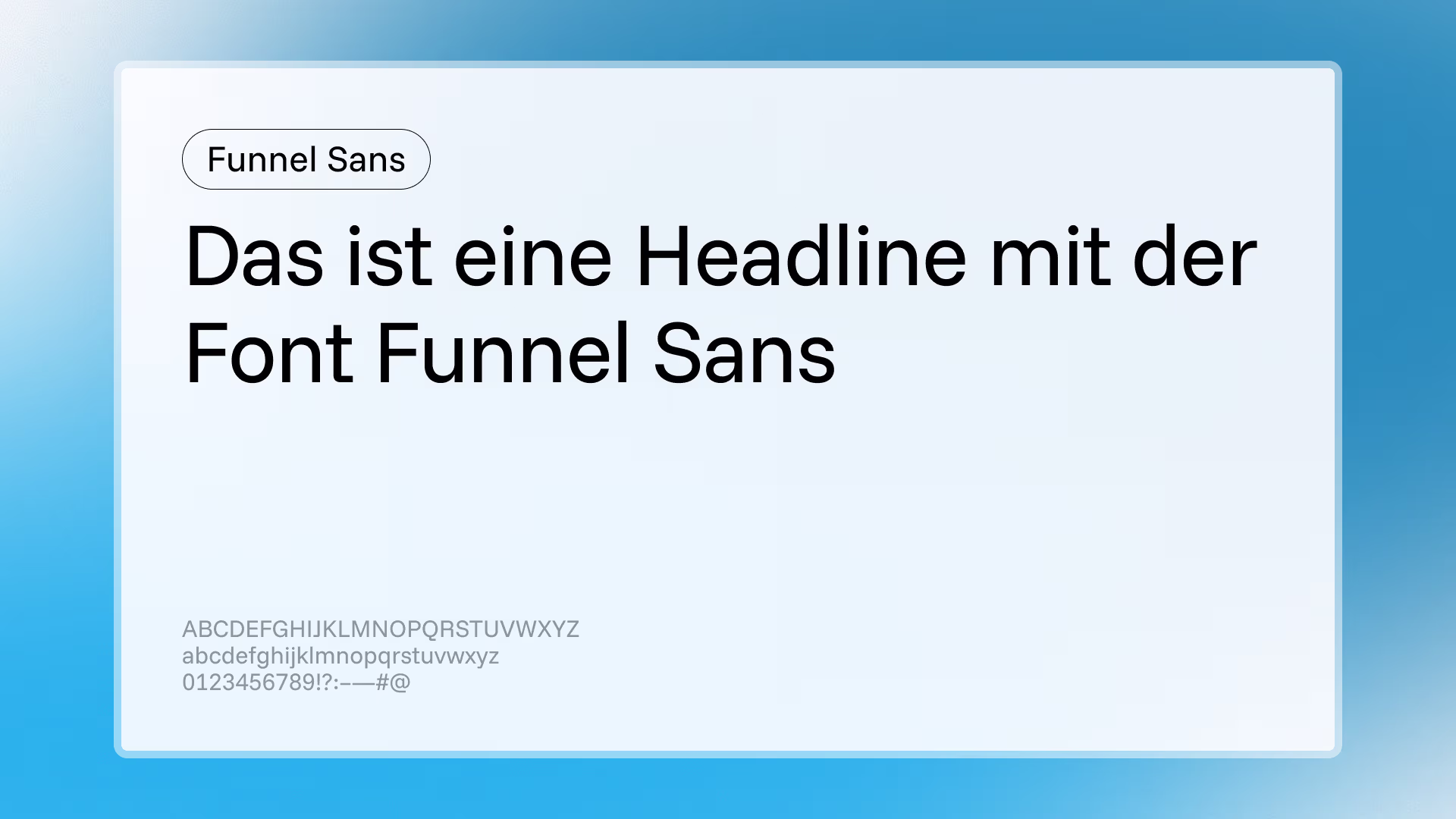 Funnel Sans – kostenlose Sans Serif Schrift für Webdesign