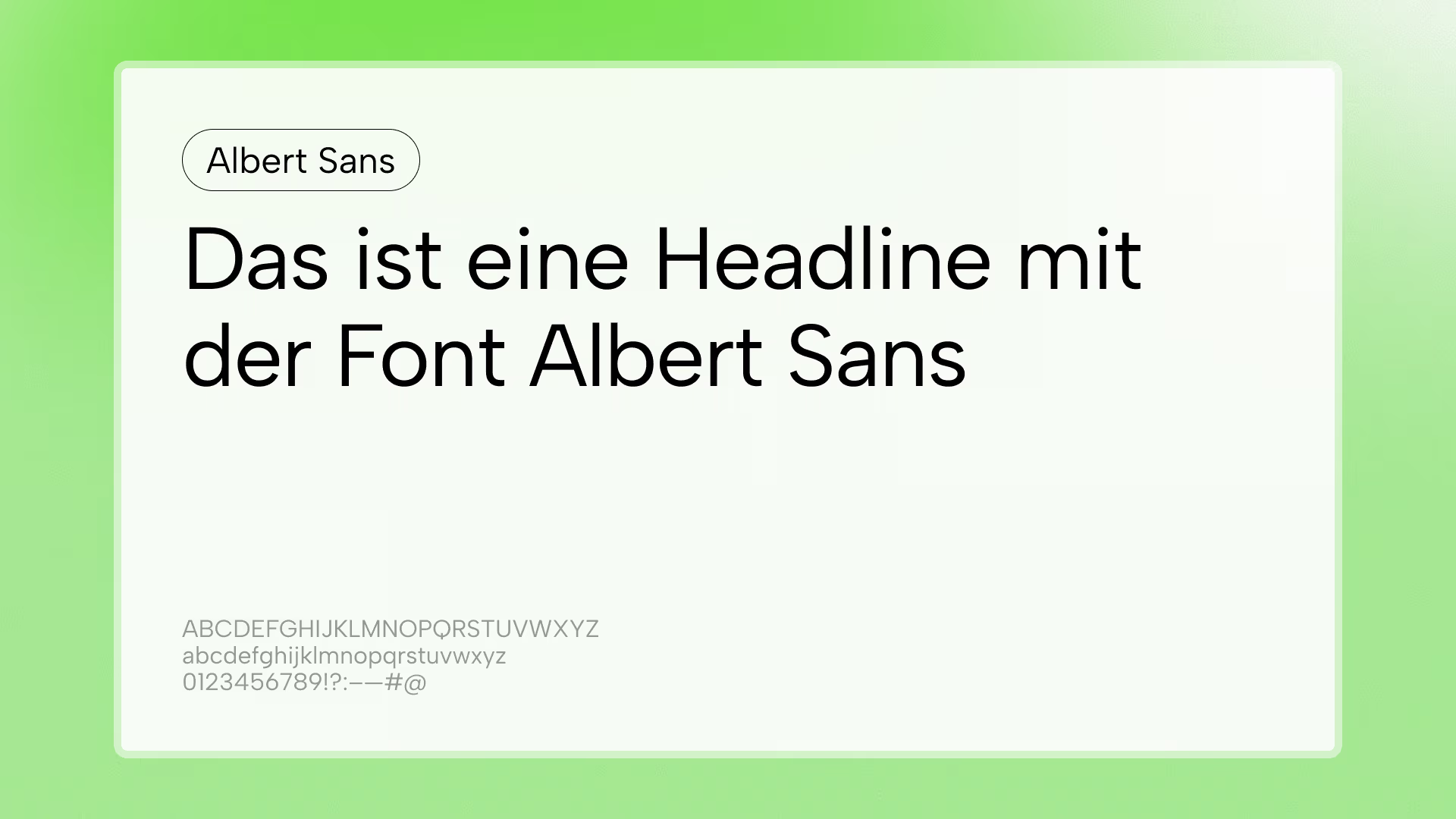 Albert Sans – kostenlose Sans Serif Schrift für Webdesign