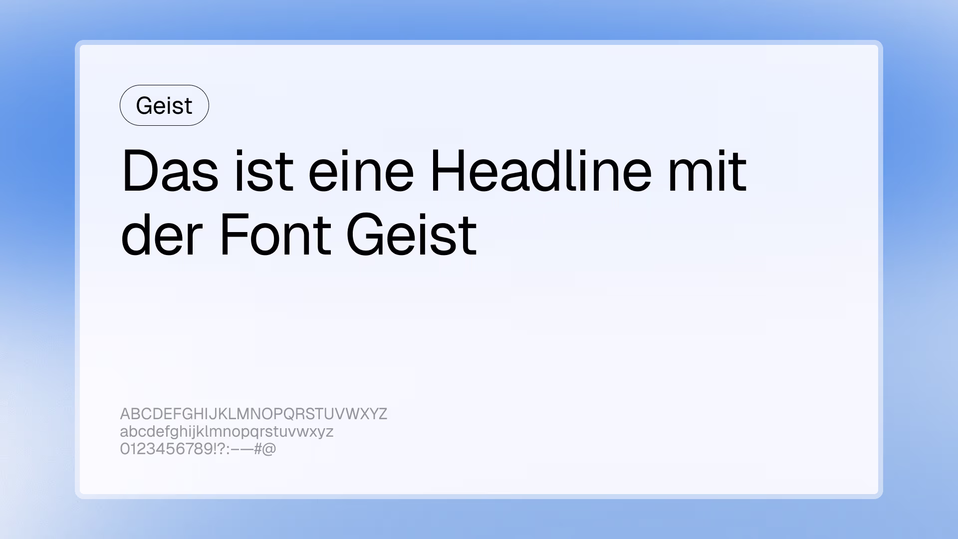 Geist – kostenlose Sans Serif Schrift für Webdesign