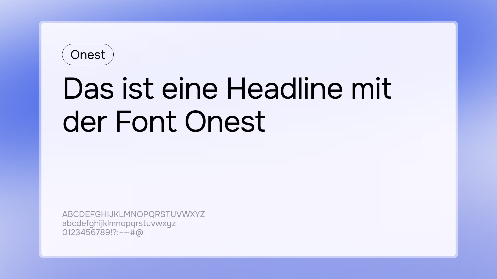 Onest – kostenlose Sans Serif Schrift für Webdesign