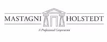 Mastagni Holstedt logo featuring stylized courthouse columns with text 'A Professional Corporation'.