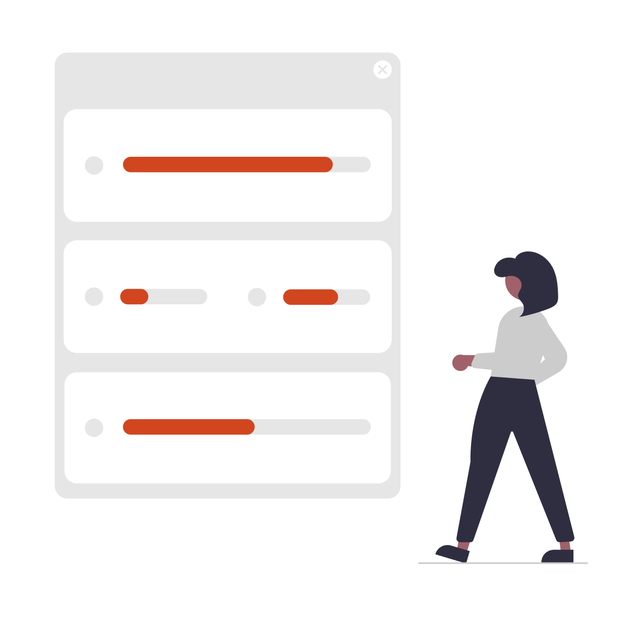 An illustration of a person looking at a giant screen.