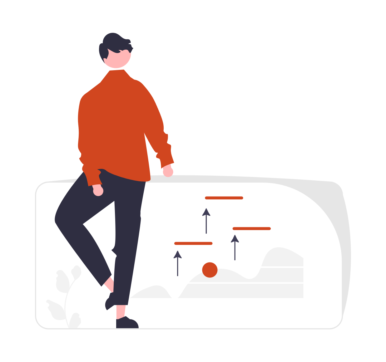 An illustration of someone presenting a profit report