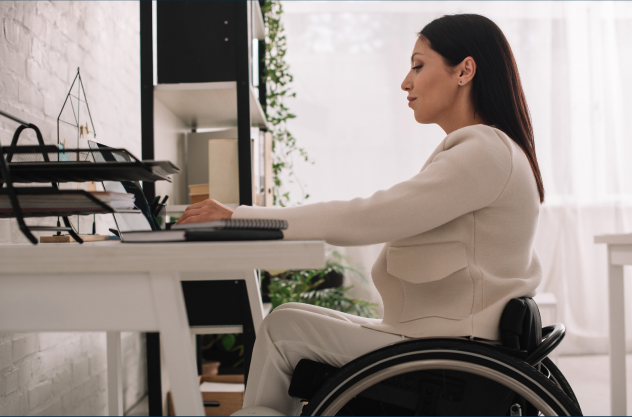 a woman working on her laptop