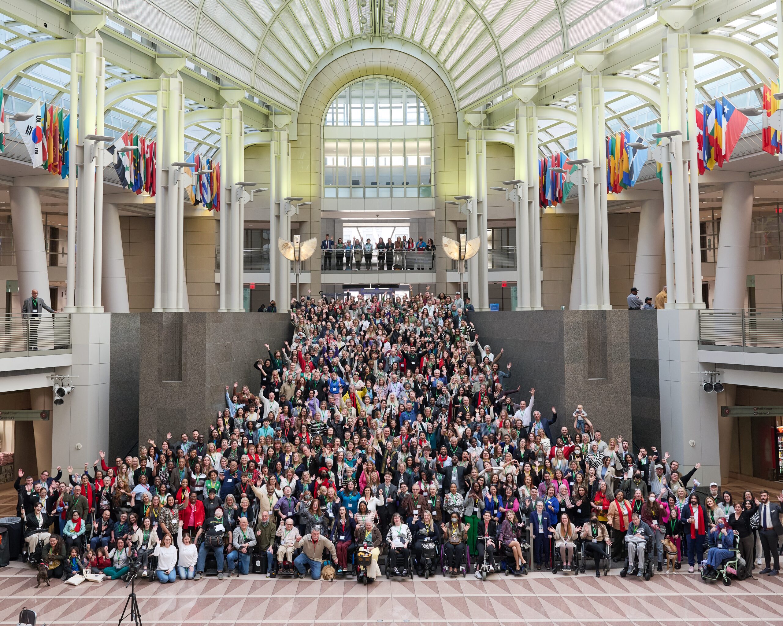 Over 700 people and advocates gathered for a group photo in the atrium of the Ronald Reagan Building and International Trade Center in Washington, D.C. during Rare Disease Week 2024.