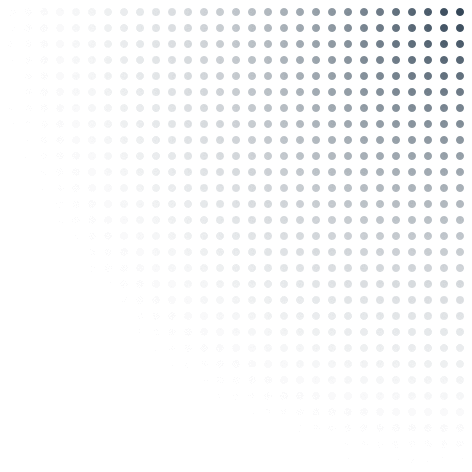 Pattern of evenly spaced dark blue dots forming a quarter circle on a transparent background.