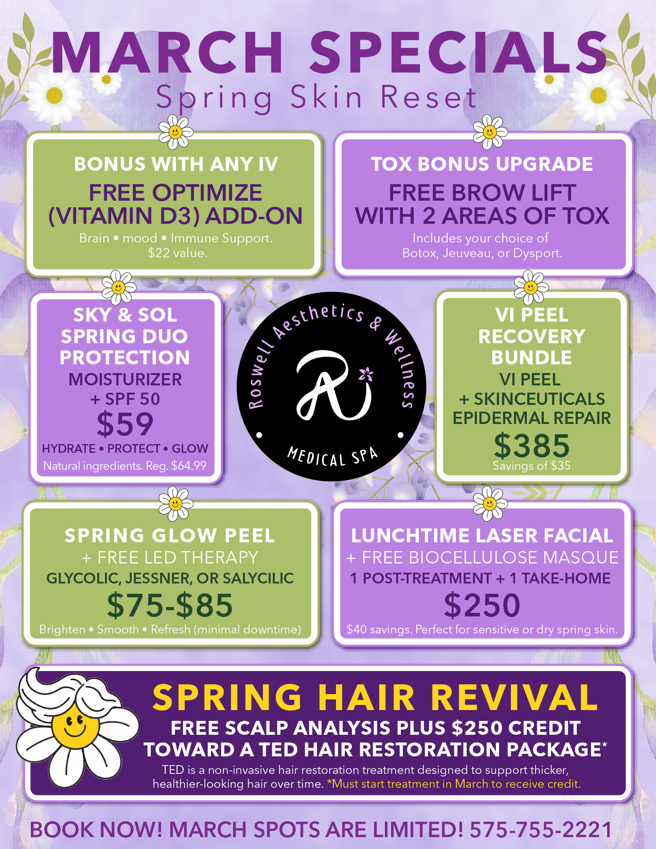 Roswell Aesthetics March Specials