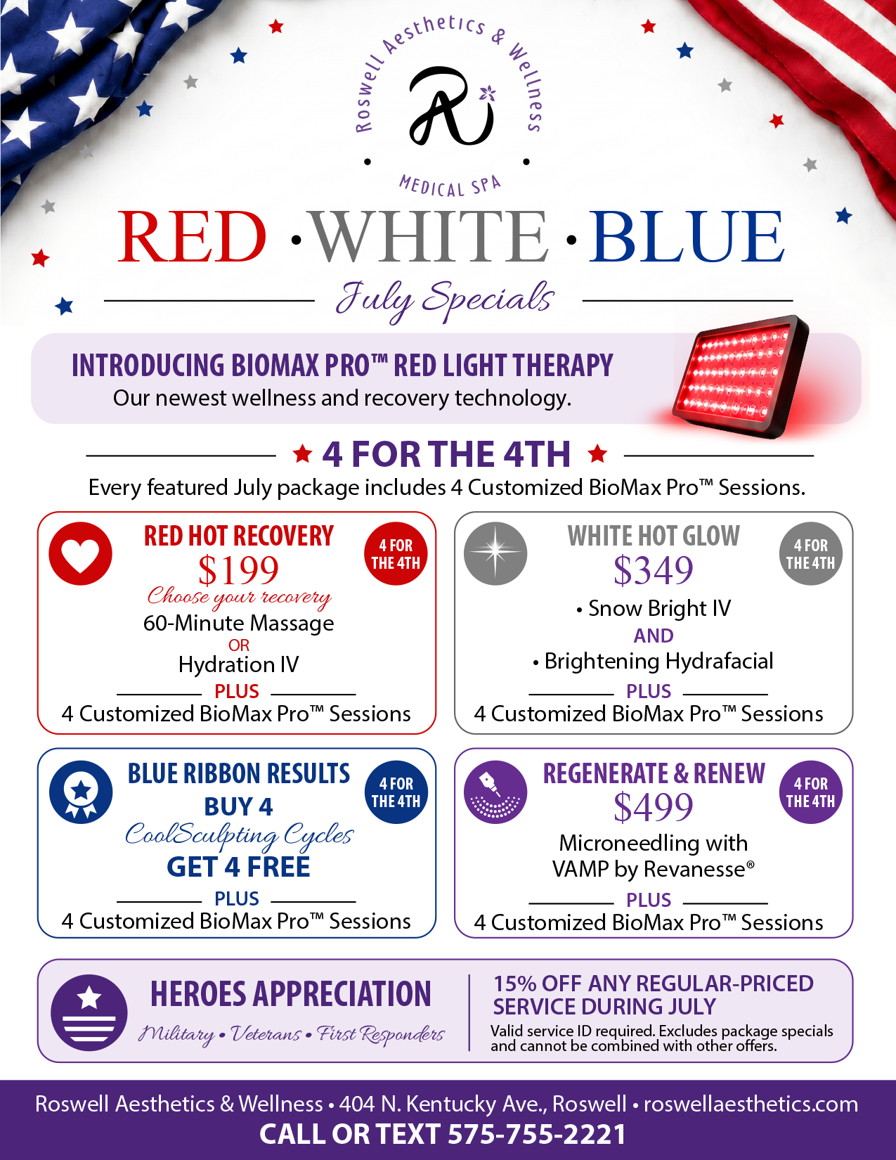 Roswell Aesthetics March Specials