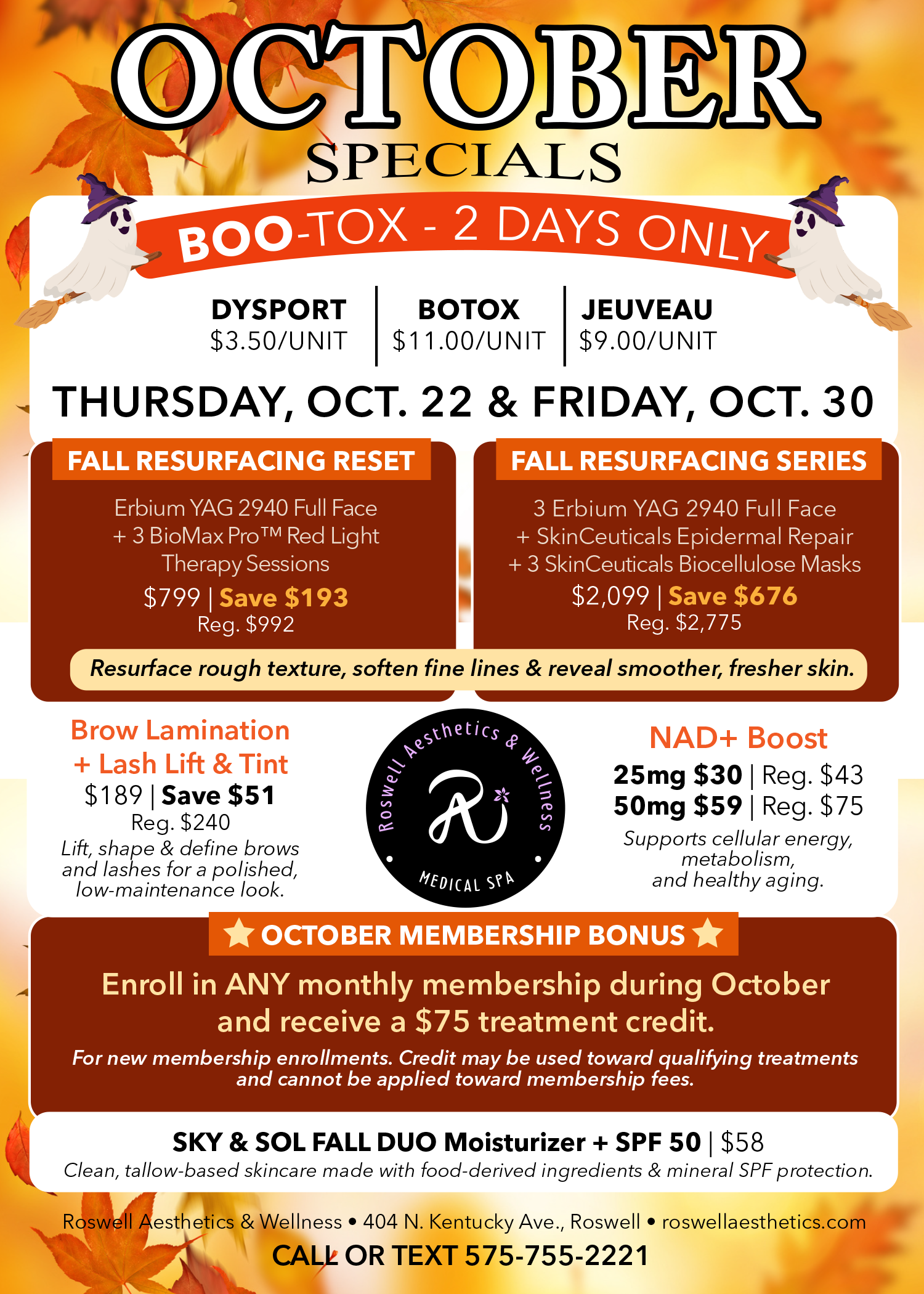 Roswell Aesthetics March Specials