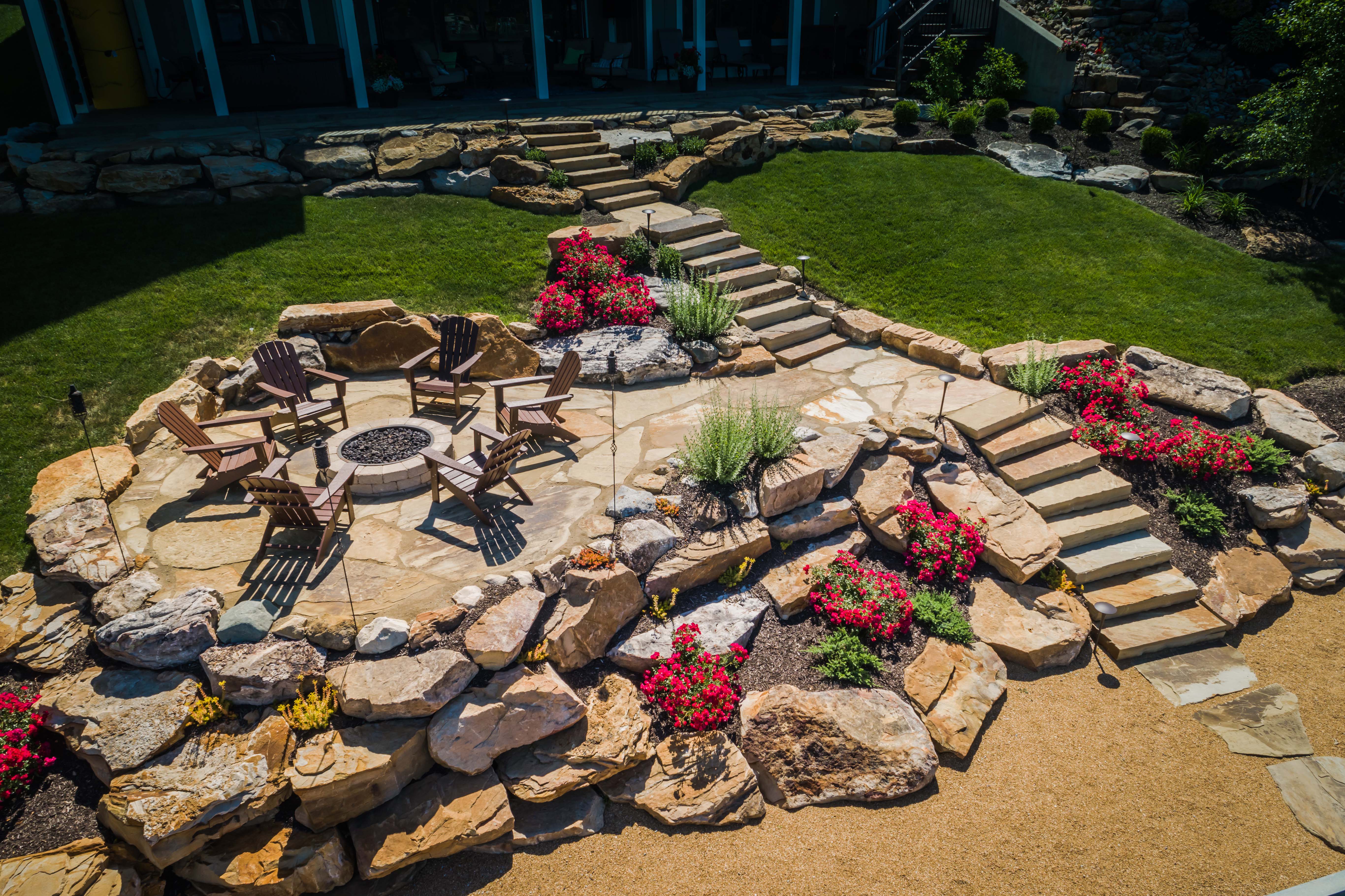 Natural Landscape Boulder Patio