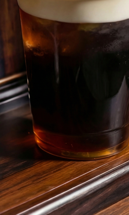 Full bodied, dark and rich malty flavor.